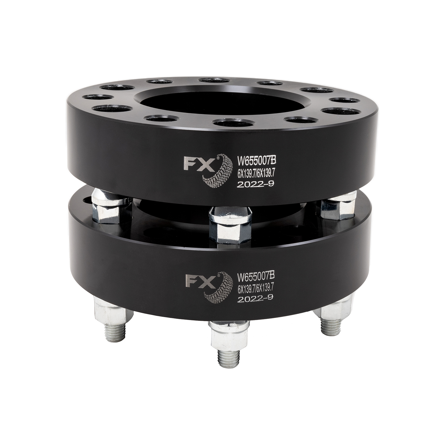 TrailFX W655007B - Wheel Spacers & Adapters, Black, Anodized