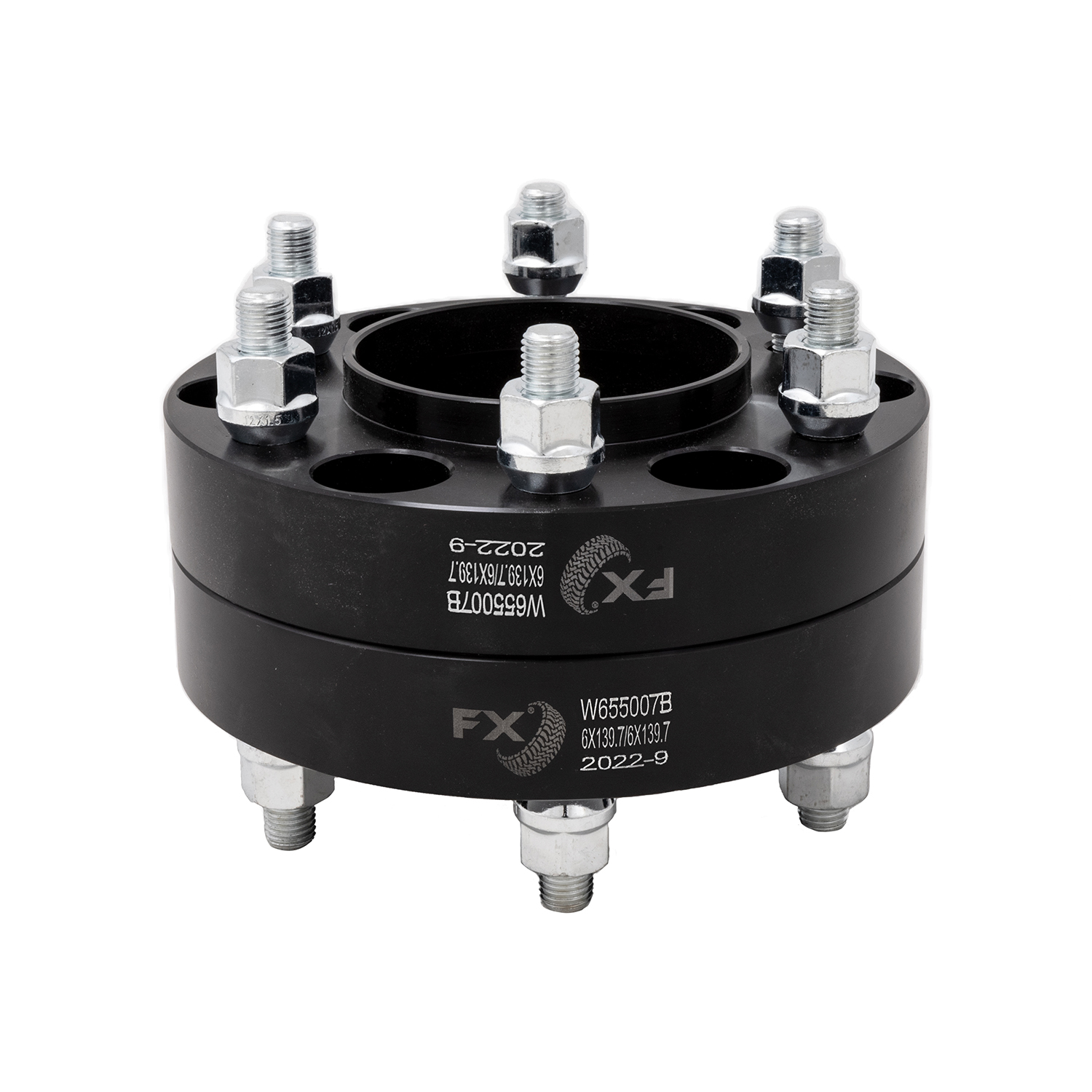 TrailFX W655007B - Wheel Spacers & Adapters, Black, Anodized