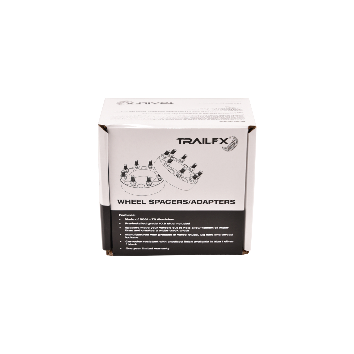 TrailFX W870801S - Wheel Spacers, 2" 8x180, Anodized