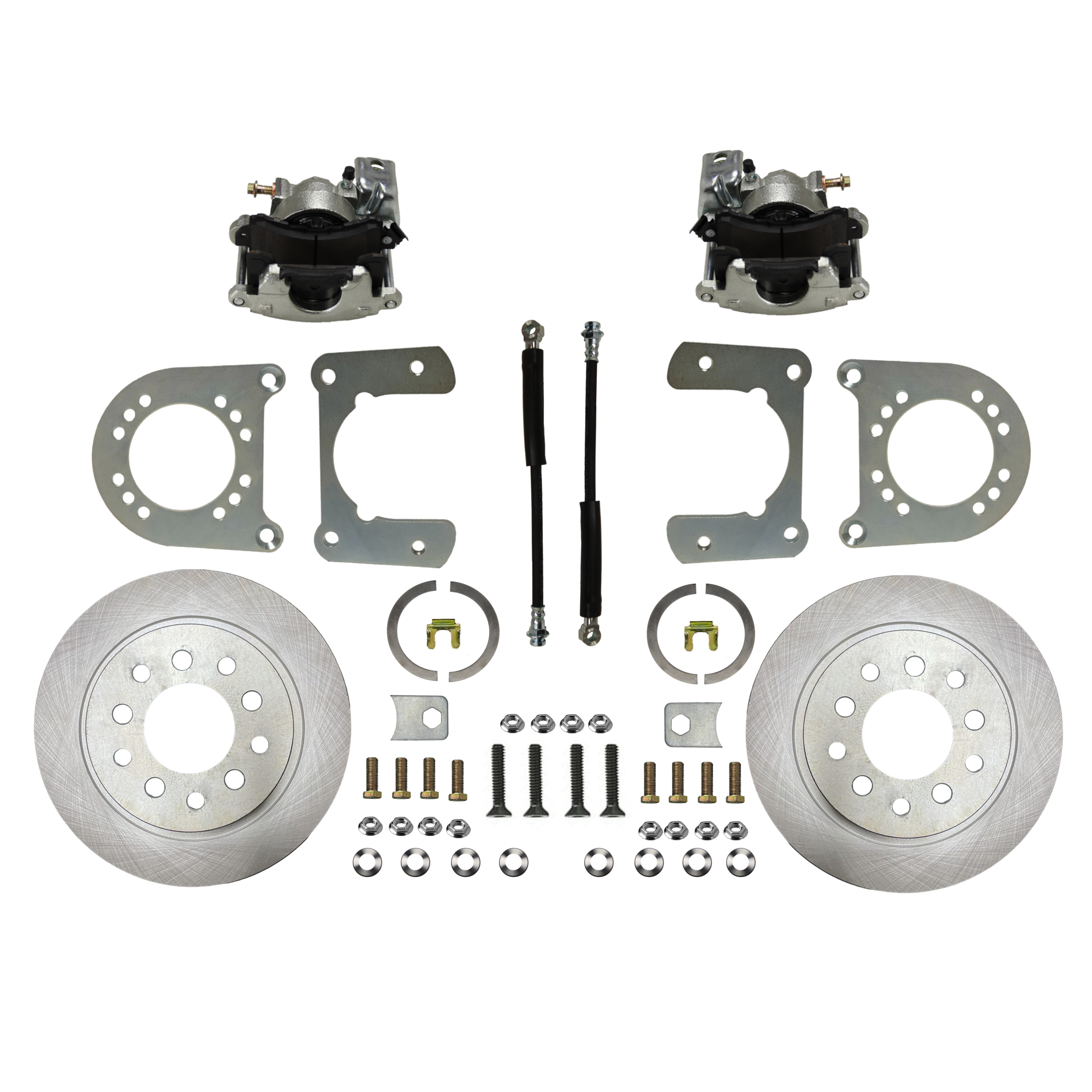 LEED Brakes RC0015 Rear Disc Brake Kit with Plain Rotors and Zinc ...