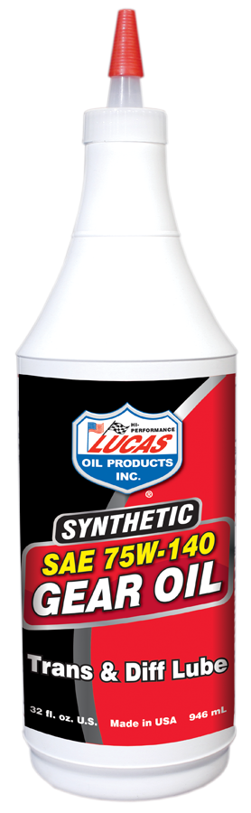 2-Pack Lucas Oil 10121 SAE 75W-140 Synthetic Racing Gear Oil – Heavy-Duty Protection