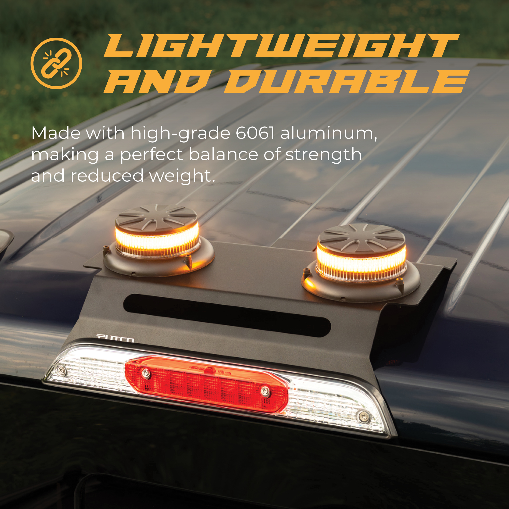 Putco 950211-01 Putco Amber / White Dual-Beacon LED Strobes With Third ...