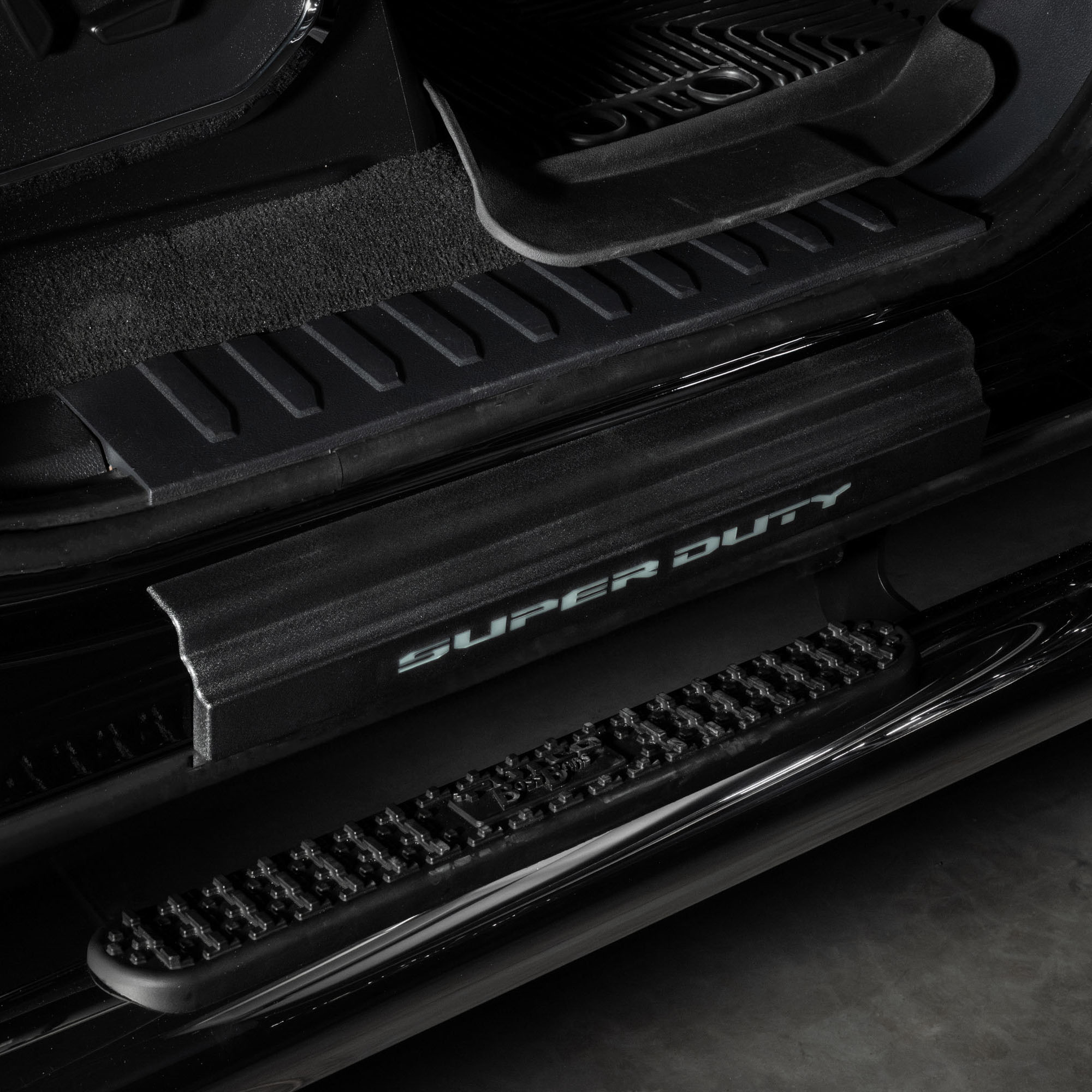 Putco 95148LEDFD - Door Sill Plates, Black, Molded Plastic