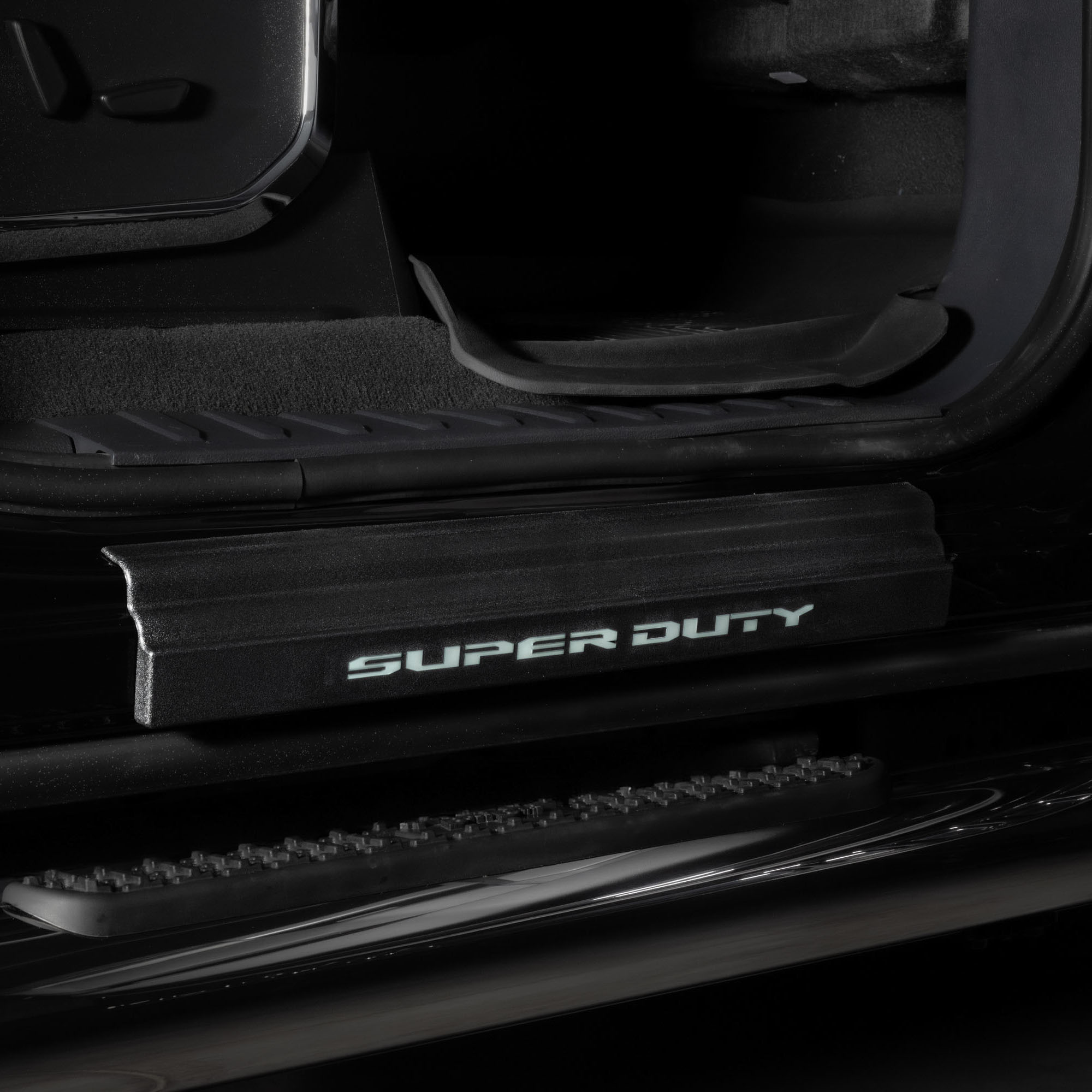 Putco 95148LEDFD - Door Sill Plates, Black, Molded Plastic