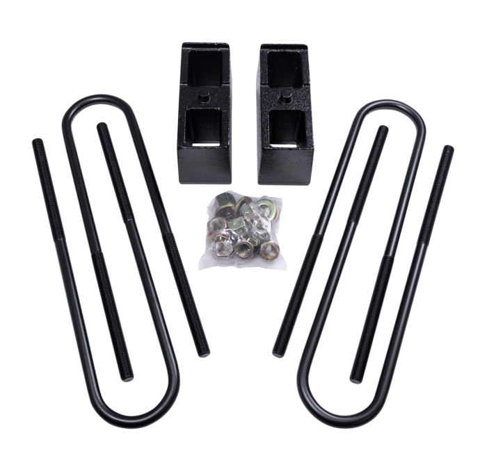 ReadyLift 26-35500 - Rear Block Kits, Black, Steele