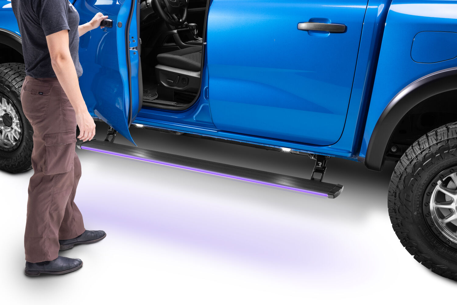 AMP Research 96363-01A - PowerStep Vision, Crew Cab, Black