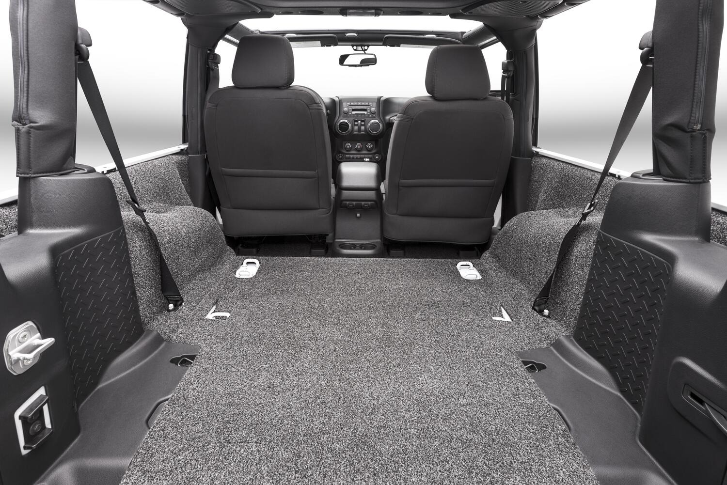 BedRug BRJK07R2 - Jeep Floor & Cargo Liner, Charcoal, Polypropylene Fiber