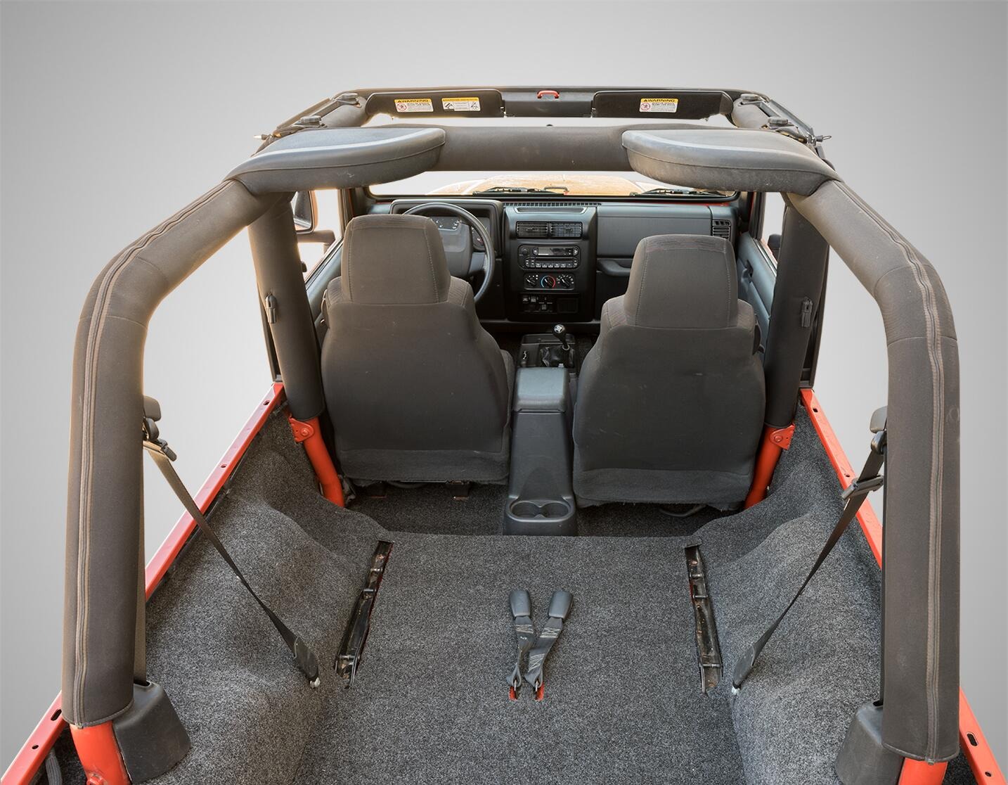 BedRug BRLJ04R - Jeep Floor & Cargo Liner, Charcoal, Polypropylene Fiber