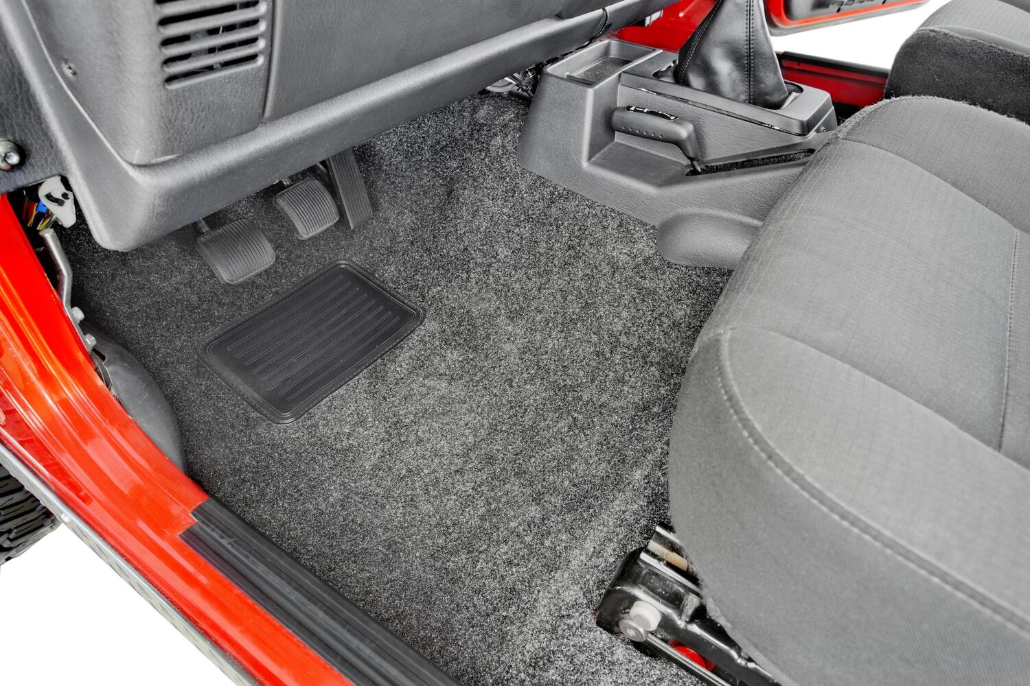 BedRug BRTJ97FNC - Jeep Floor & Cargo Liner, Charcoal, Polypropylene Fiber