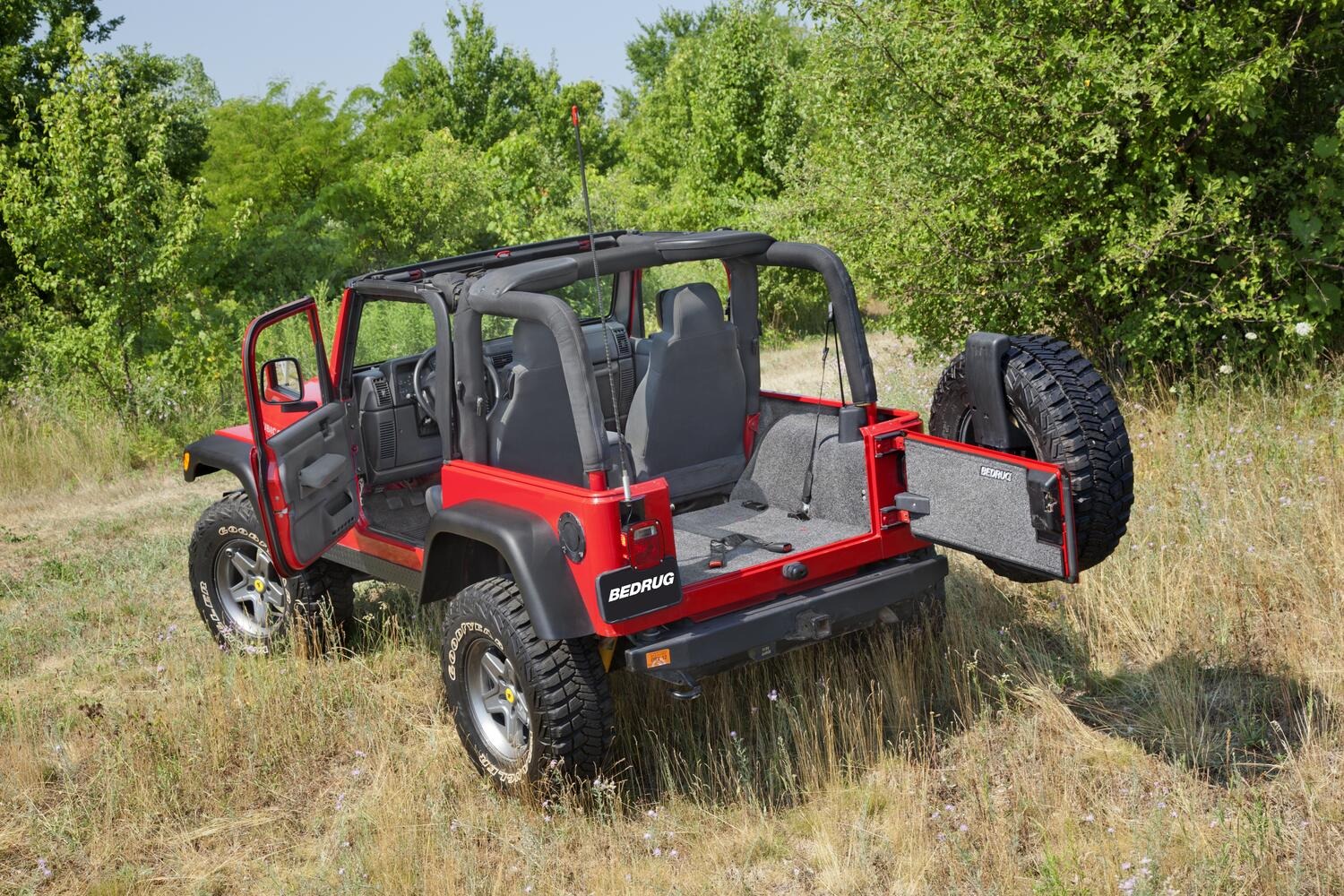 BedRug BRTJ97FNC - Jeep Floor & Cargo Liner, Charcoal, Polypropylene Fiber