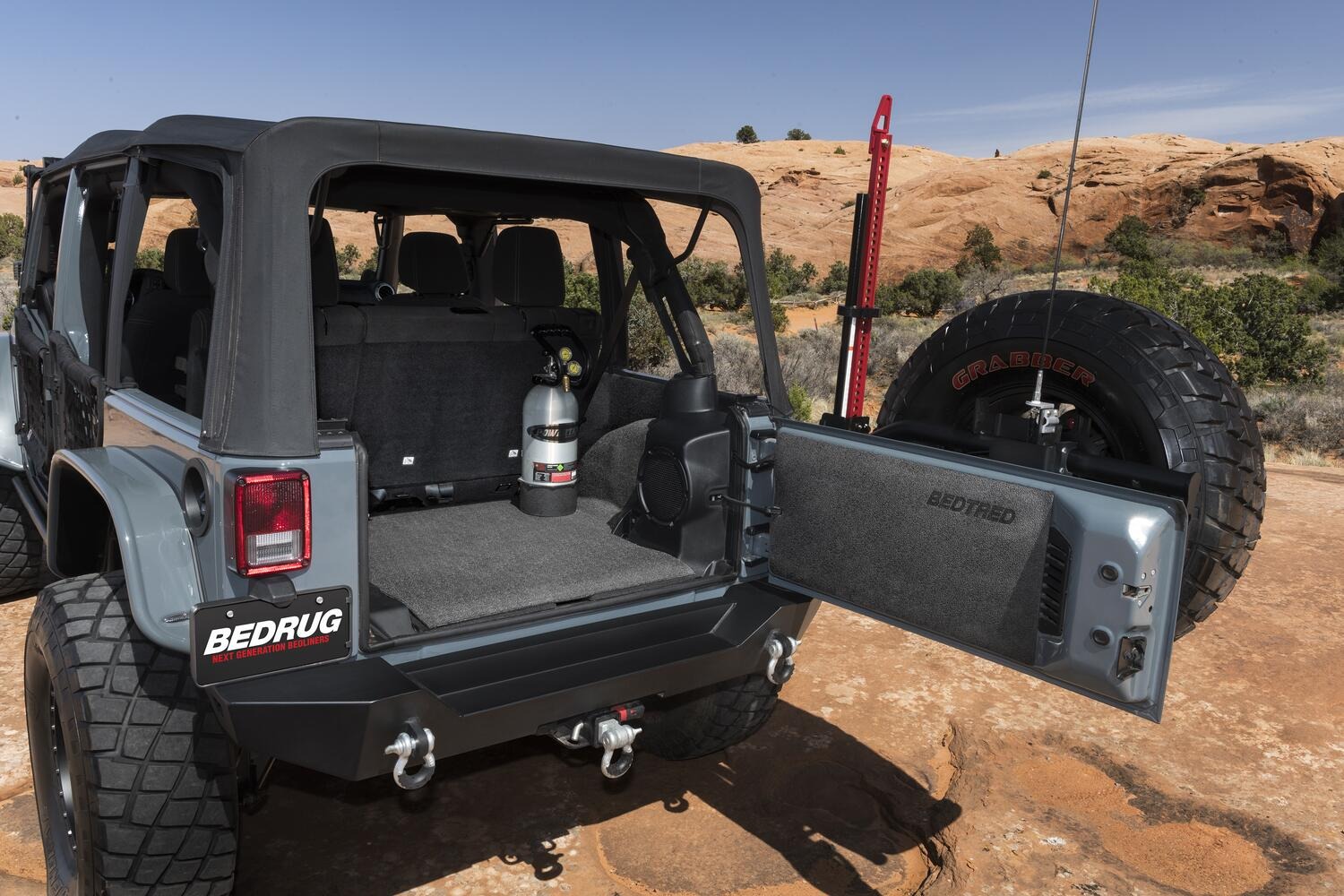 BedRug BTJK07R4 - BedTred Jeep Floor & Cargo Liner, Charcoal, Textured