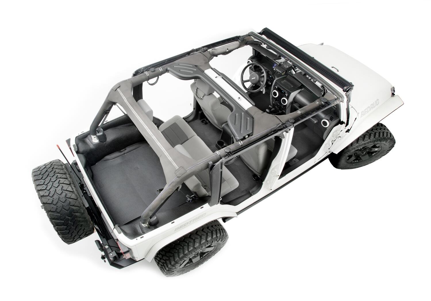 BedRug BTJK07R4 - BedTred Jeep Floor & Cargo Liner, Charcoal, Textured