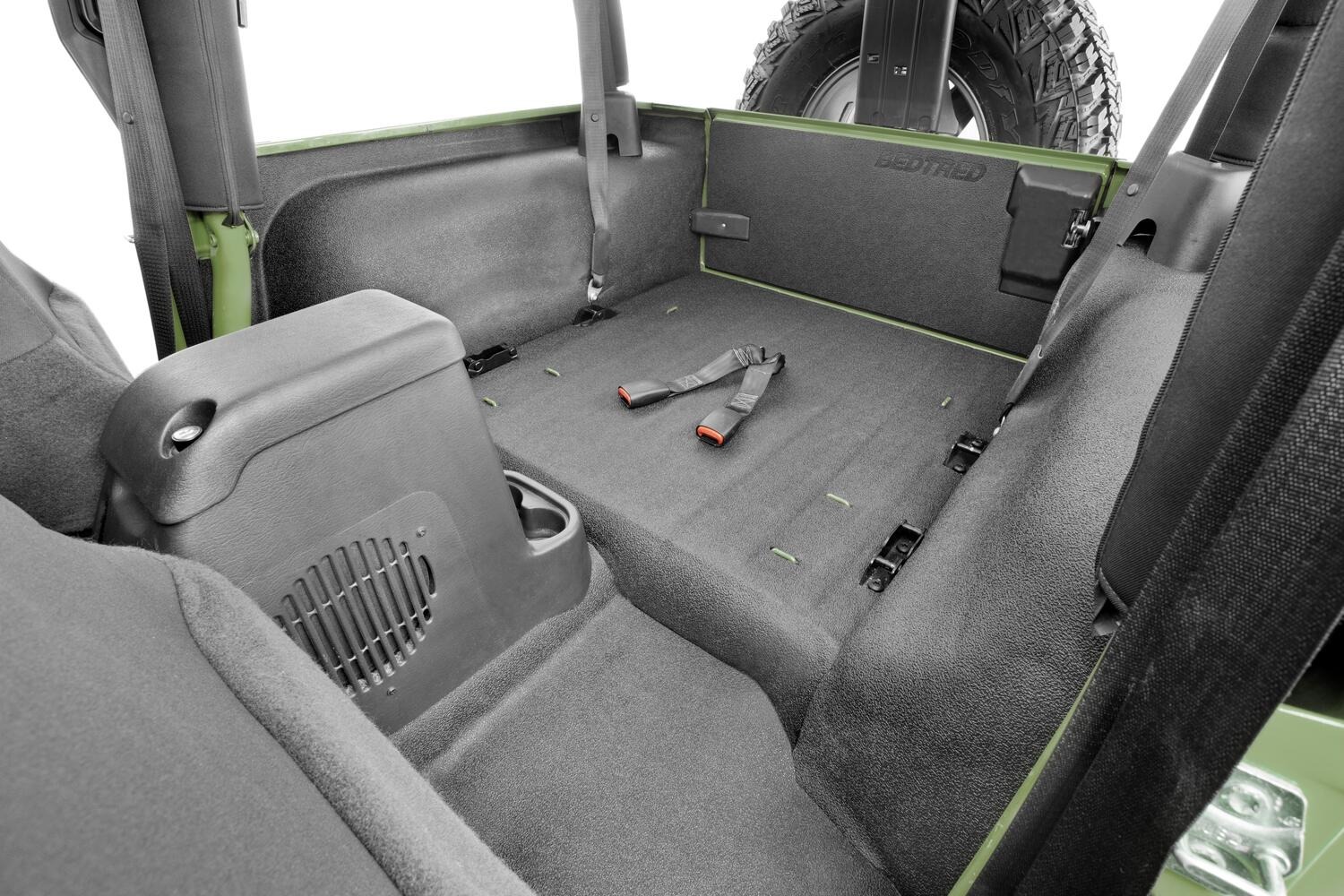 BedRug BTTJ97R - BedTred Jeep Floor & Cargo Liner, Charcoal, Textured