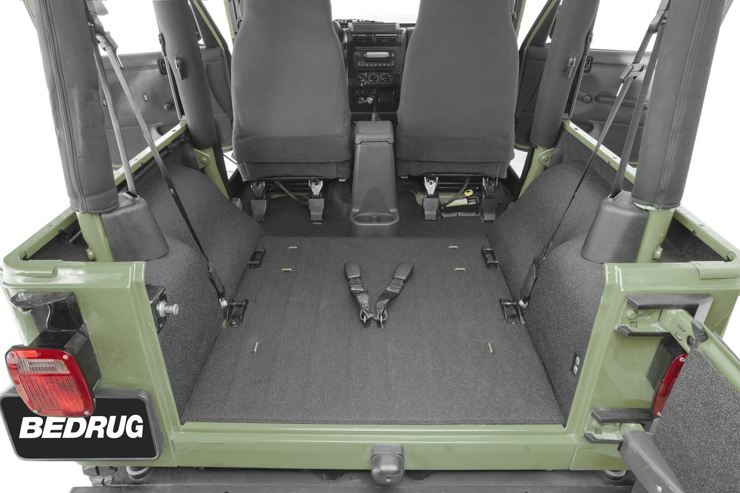 BedRug BTTJ97R - BedTred Jeep Floor & Cargo Liner, Charcoal, Textured
