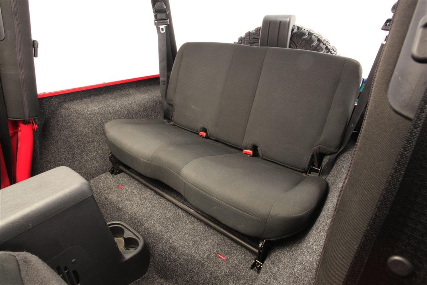 BedRug BRYJ87R - Jeep Floor & Cargo Liner, Charcoal, Polypropylene Fiber