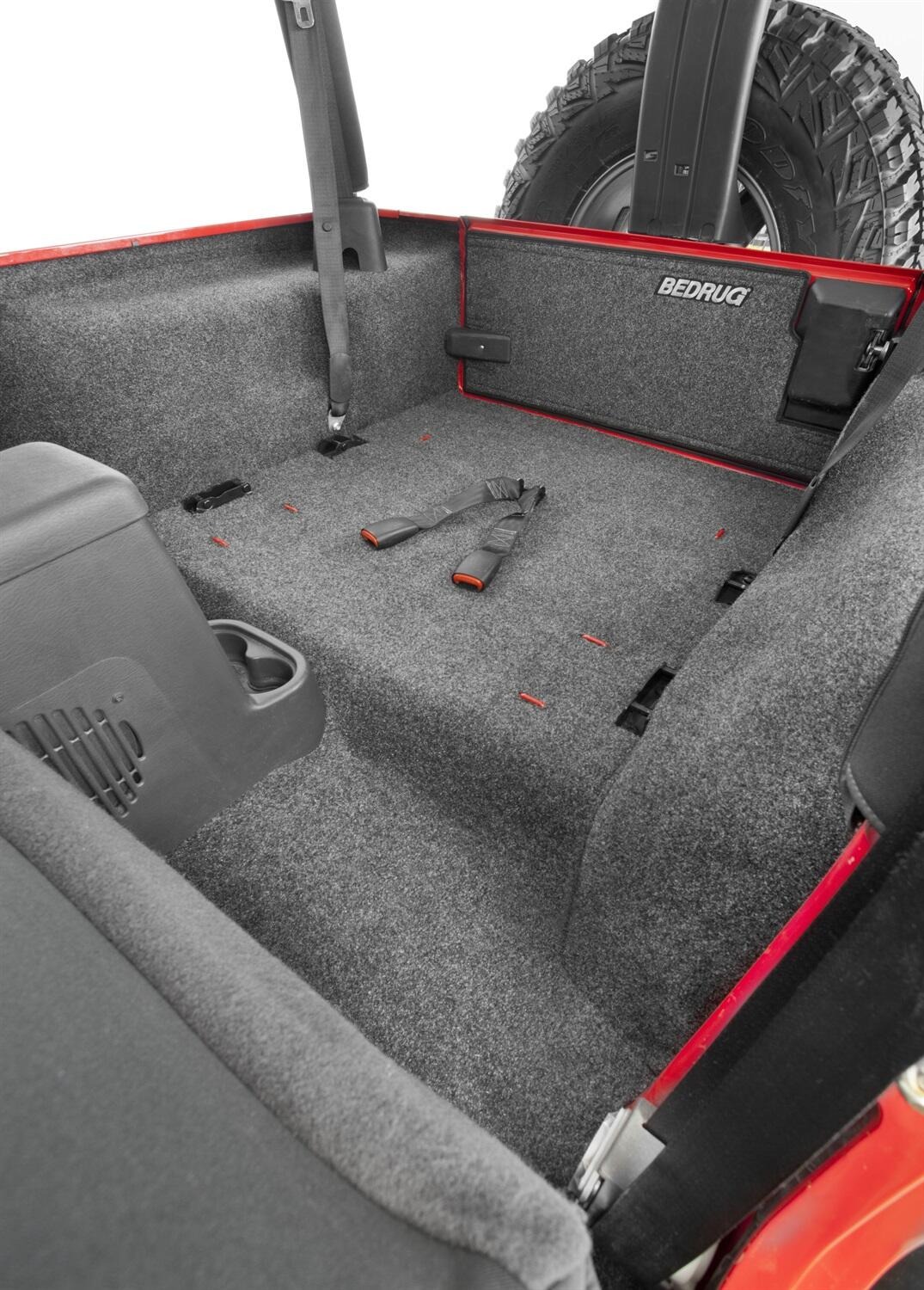 BedRug BRCJ81R - Jeep Floor & Cargo Liner, Charcoal, Polypropylene Fiber