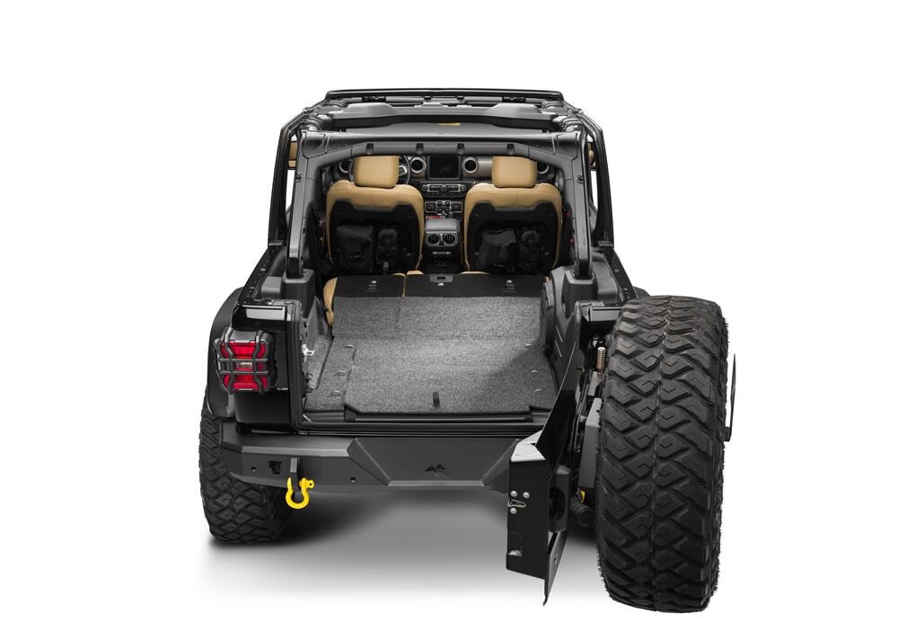 BedRug BRJL18R4GH - Jeep Floor & Cargo Liner, Charcoal, Polypropylene Fiber