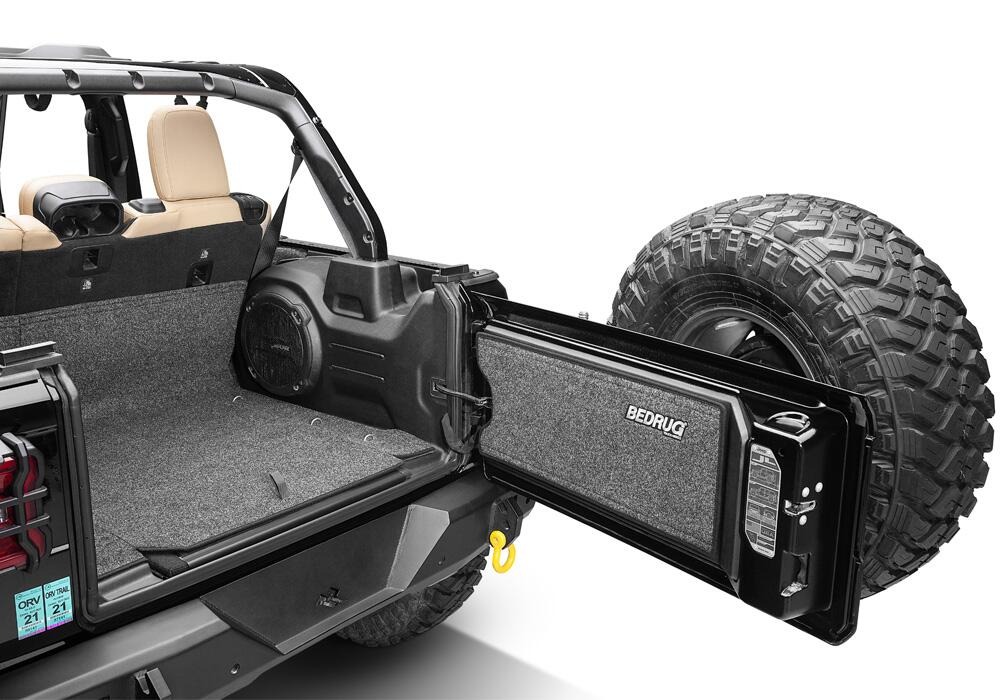BedRug BRJL18R4GH - Jeep Floor & Cargo Liner, Charcoal, Polypropylene Fiber