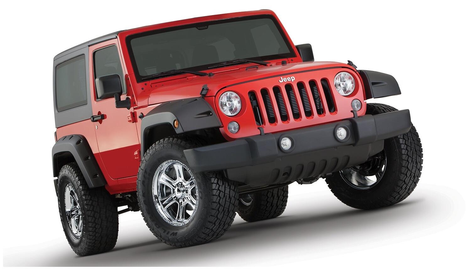 Bushwacker 10077-02 - Pocket Style Fender Flares, 2-Piece Front, Black