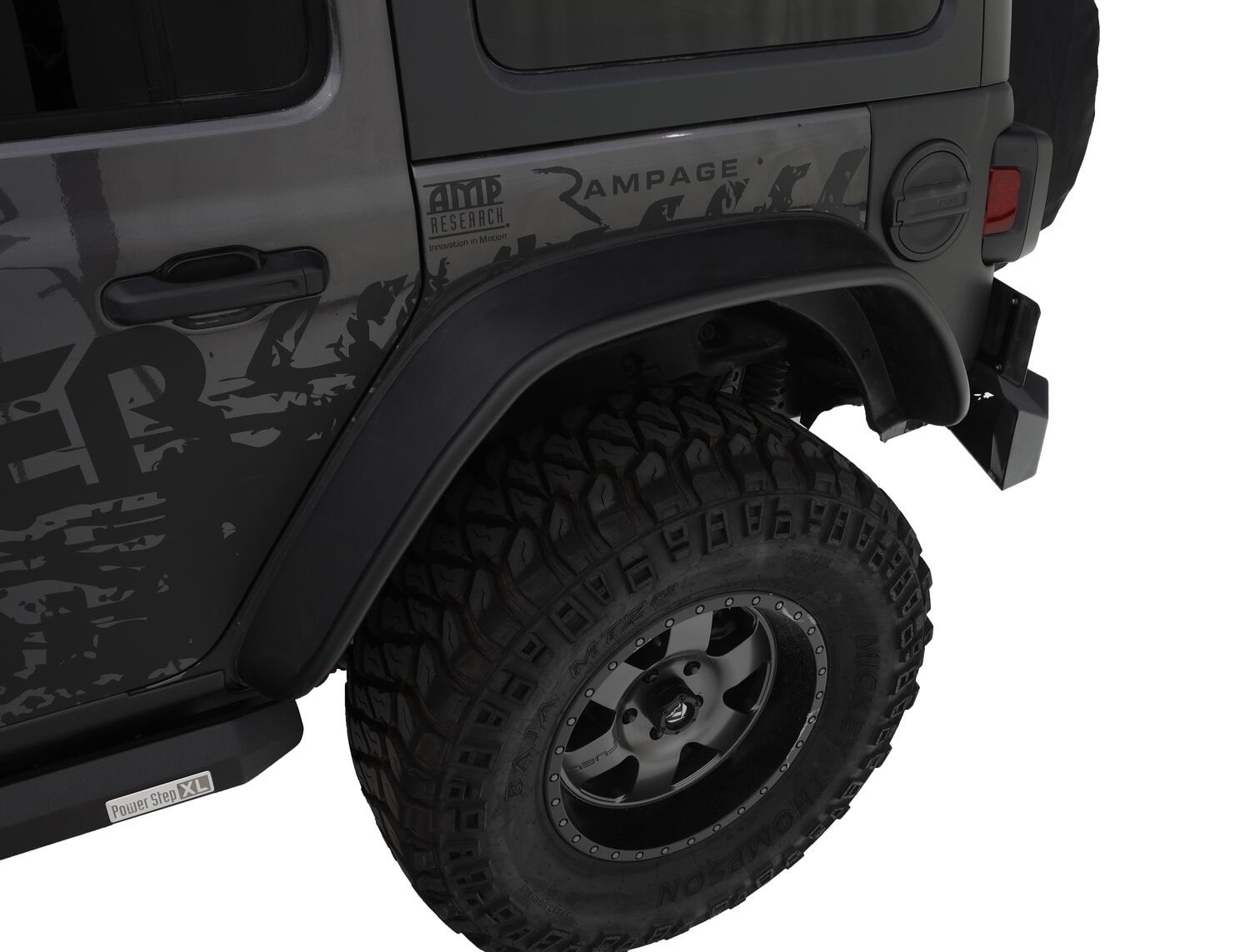 Bushwacker 10923-07 - Flat Style Fender Flares (Jeep), 4-Piece Set, Black