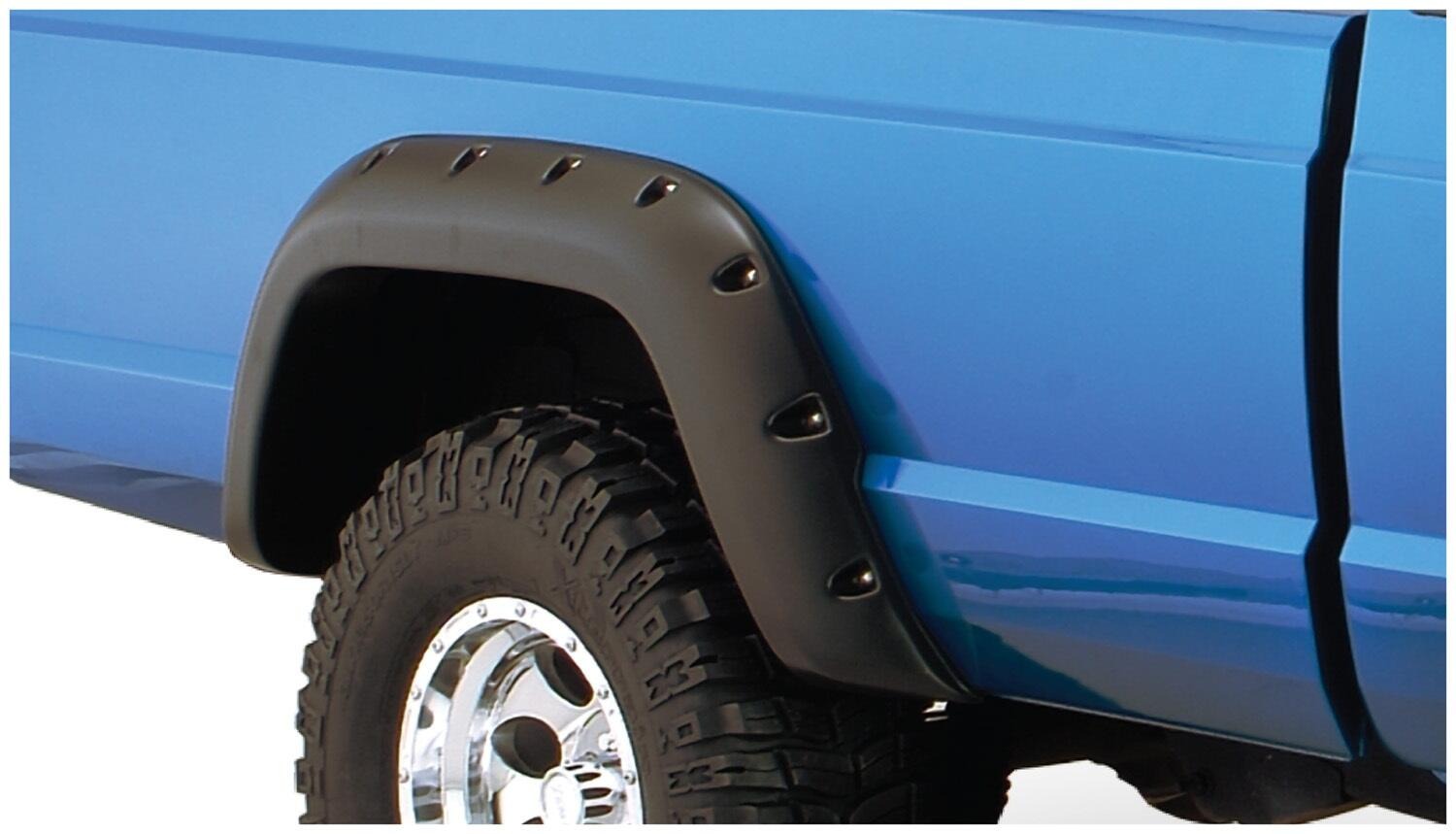 Bushwacker 10912-07 - Cutout Fender Flares (Jeep), 4-Piece Set, Black