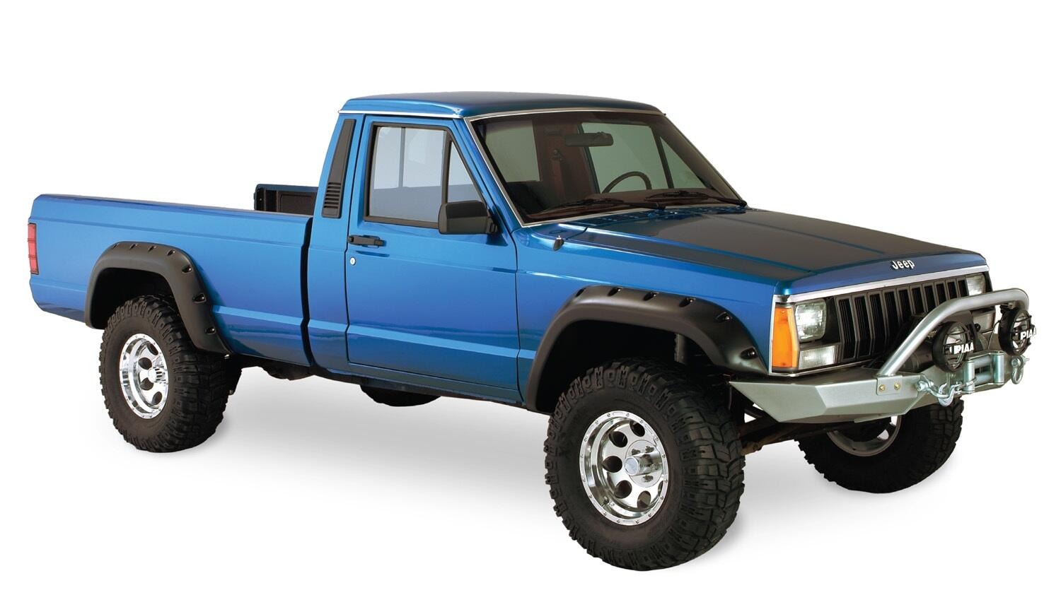 Bushwacker 10912-07 - Cutout Fender Flares (Jeep), 4-Piece Set, Black