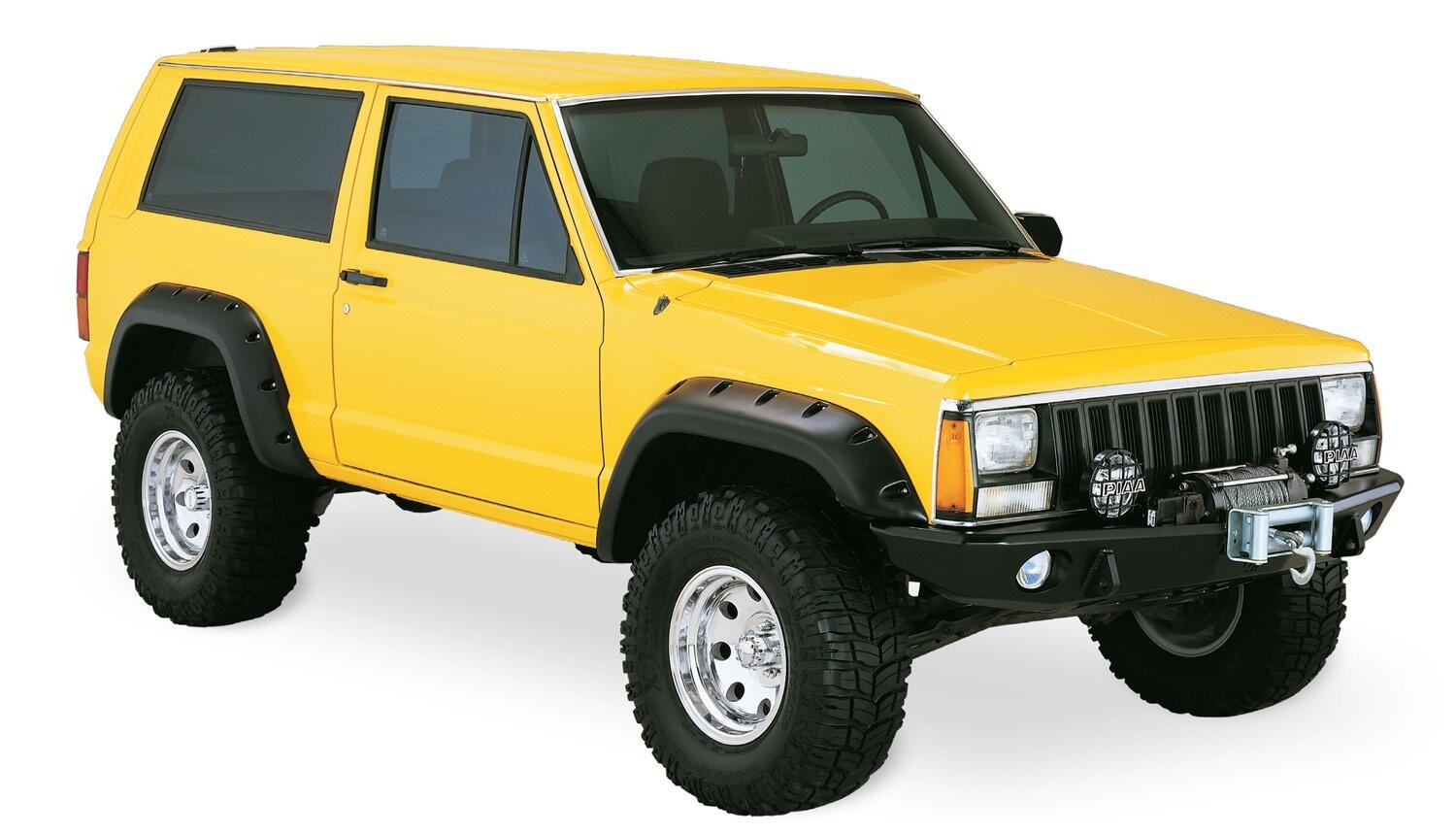 Bushwacker 10912-07 - Cutout Fender Flares (Jeep), 4-Piece Set, Black