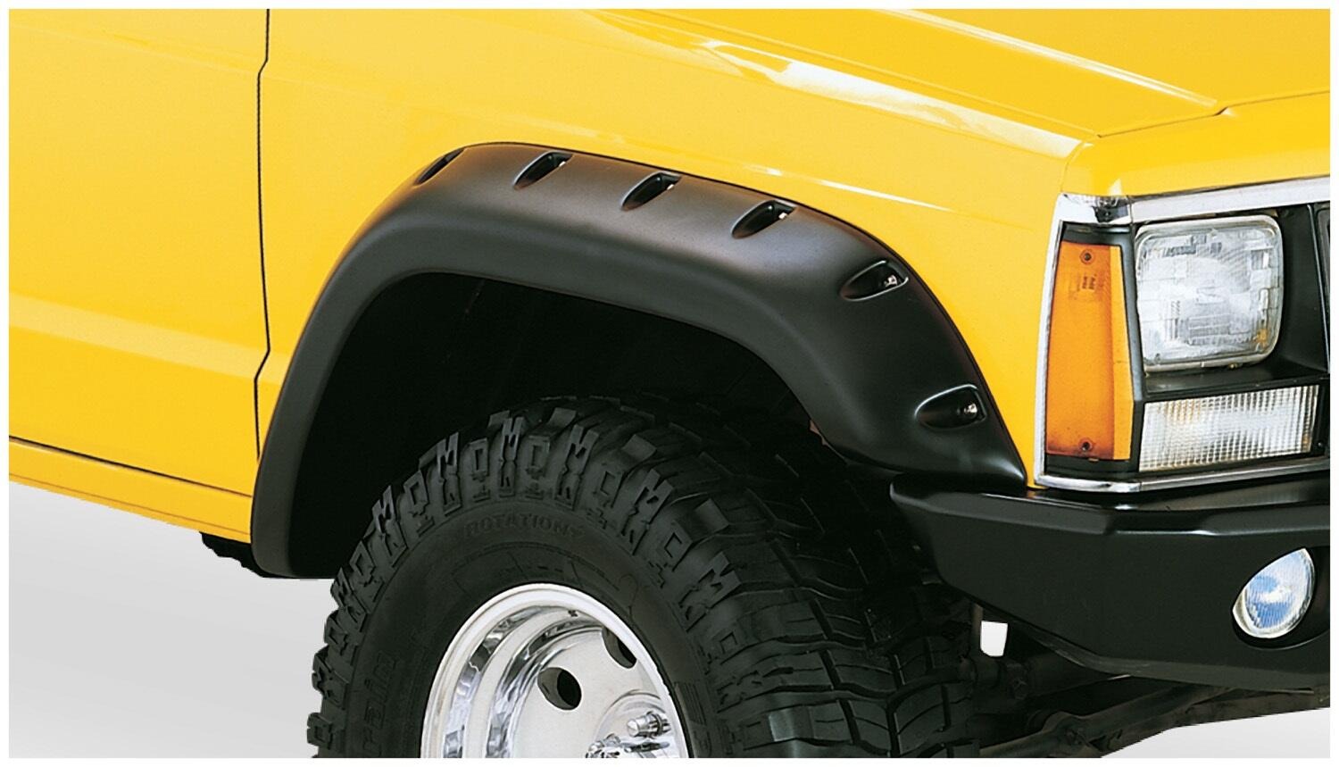 Bushwacker 10912-07 - Cutout Fender Flares (Jeep), 4-Piece Set, Black
