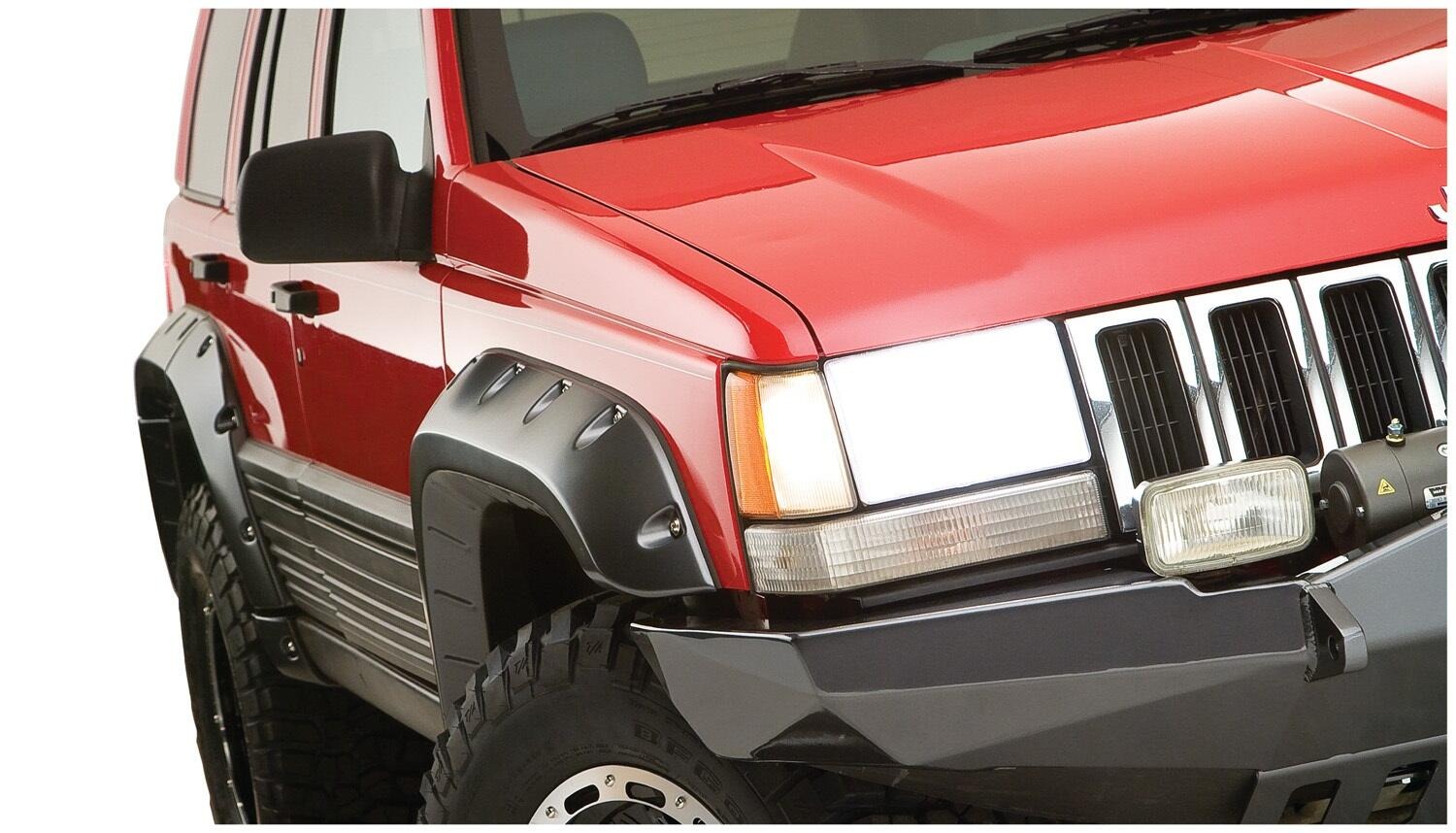 Bushwacker 10916-07 - Cutout Fender Flares (Jeep), 4-Piece Set, Black