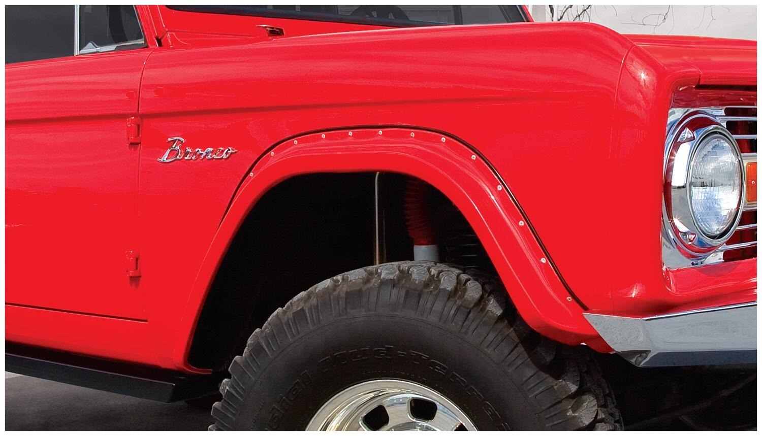 Bushwacker 20001-07 - Cutout Style Fender Flares, 2-Piece Front, Black