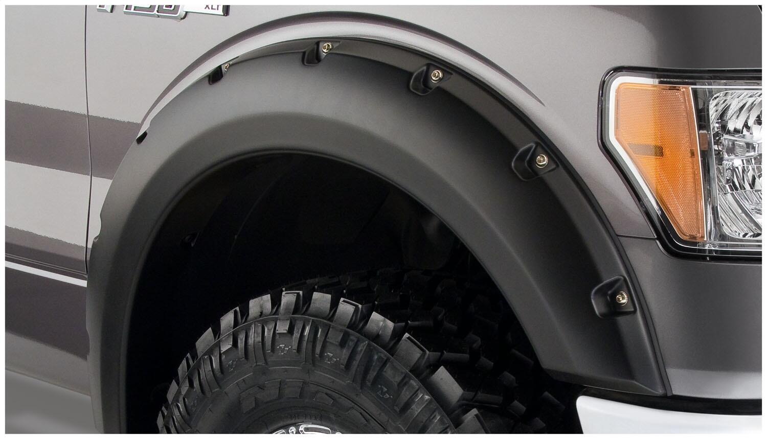 Bushwacker 20929-02 - Pocket Style Fender Flares, 4-Piece Set, Fleetside