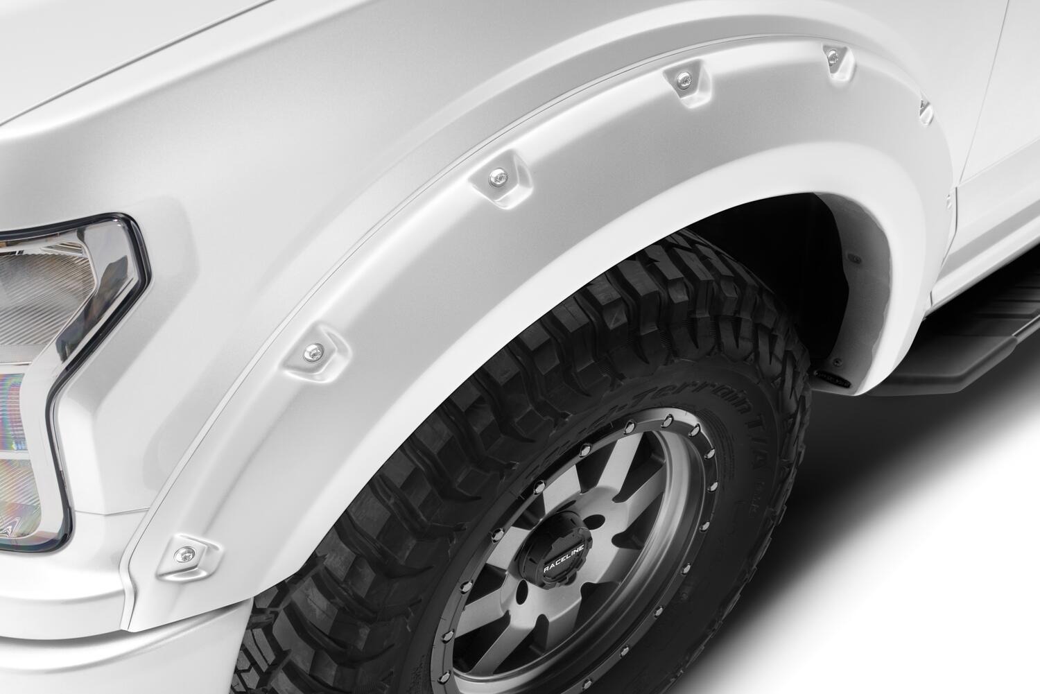 Bushwacker 20945-12 - Pocket Style Color-Matched Fender Flares, 4-Piece Set, Oxford White