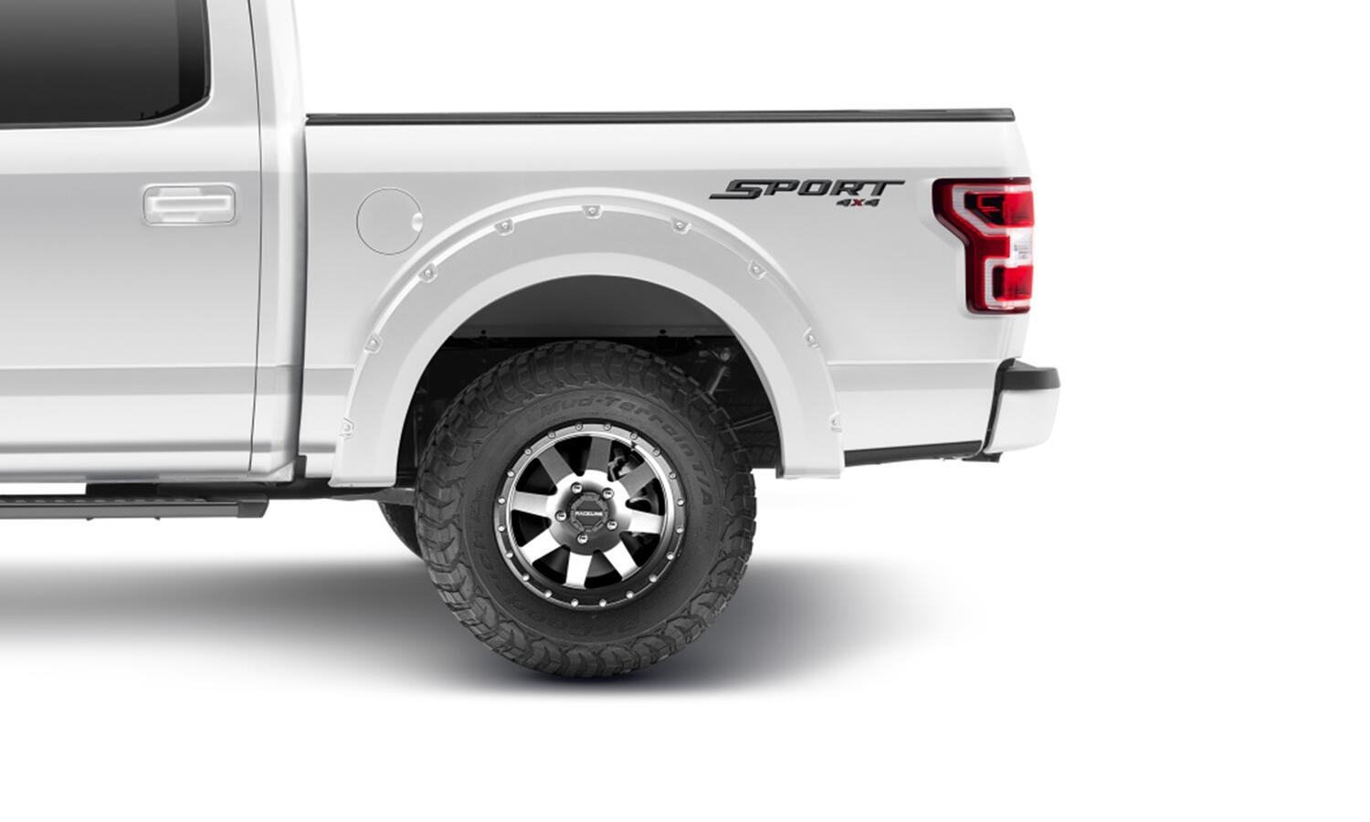 Bushwacker 20945-12 - Pocket Style Color-Matched Fender Flares, 4-Piece Set, Oxford White
