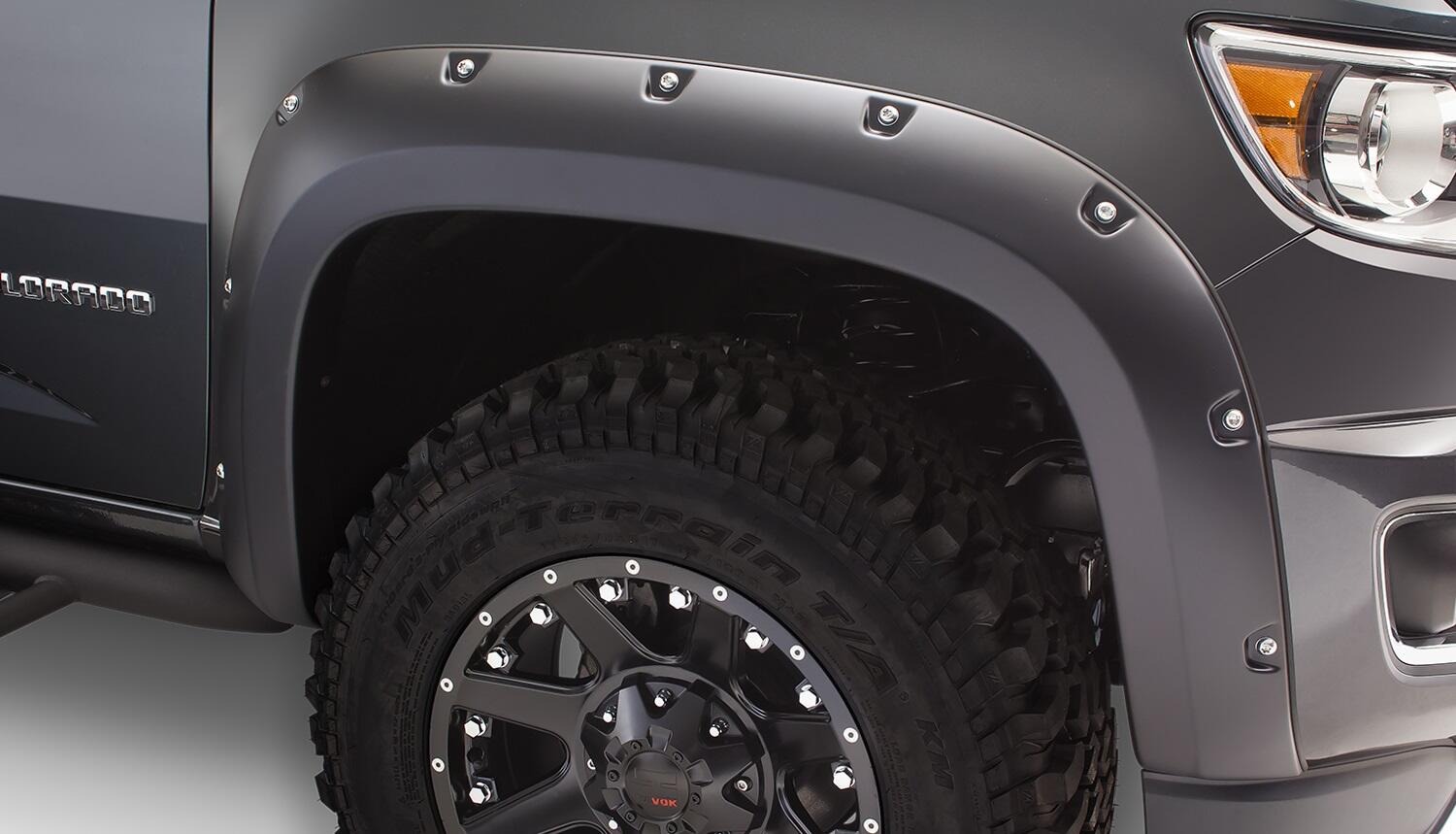 Bushwacker 40970-02 - Pocket Style Fender Flares, 4-Piece Set, 6'2" Bed