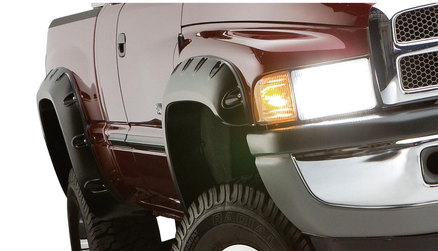 Bushwacker 50908-02 - Pocket Style Fender Flares, 4-Piece Set, Fleetside