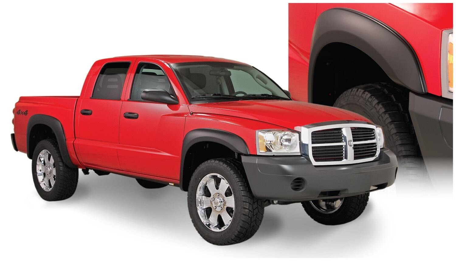Bushwacker 51908-02 - Extend-A-Fender Flares, 4-Piece Set, Crew Cab