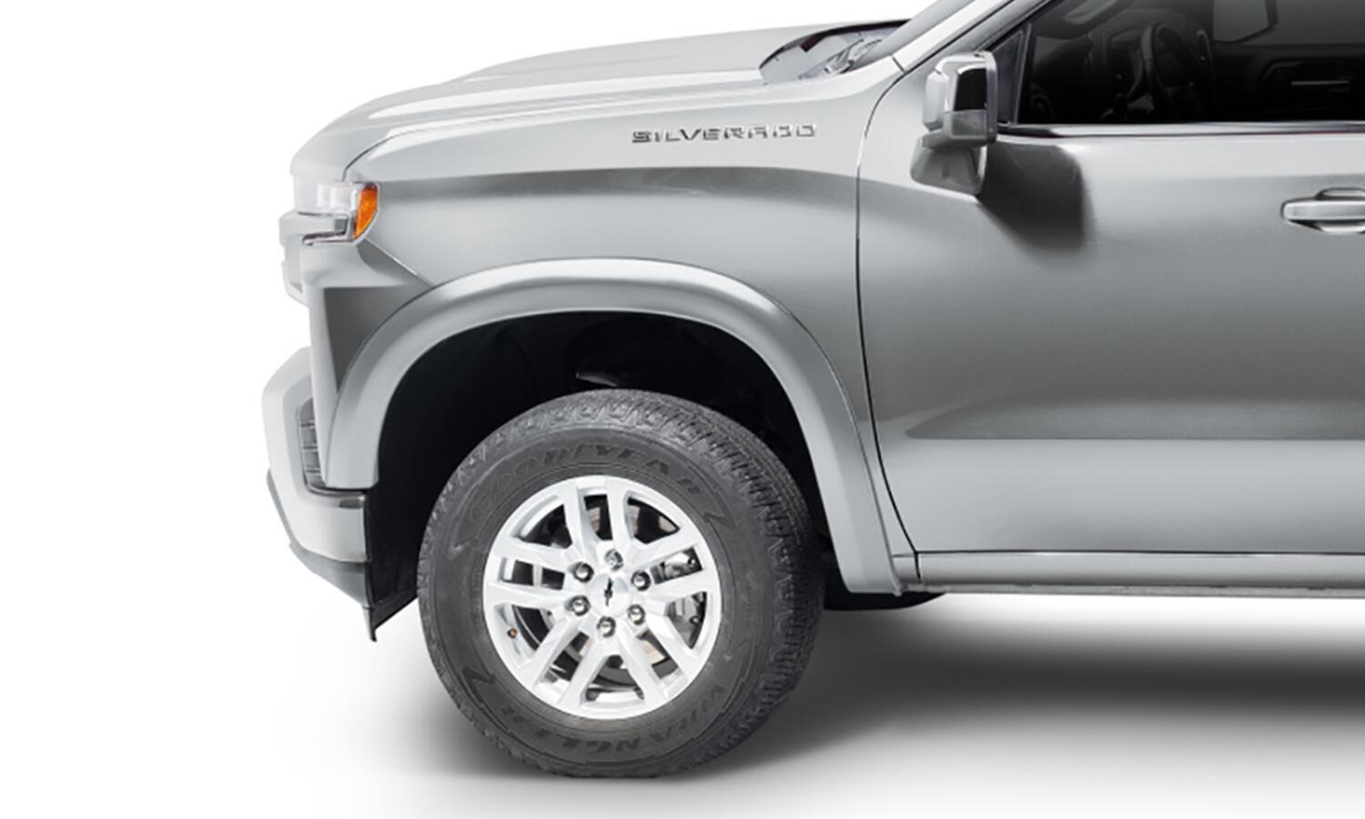 Bushwacker 40930-54 - OE Style Color-Matched Fender Flares, 4-Piece Set, Silver Ice Metallic