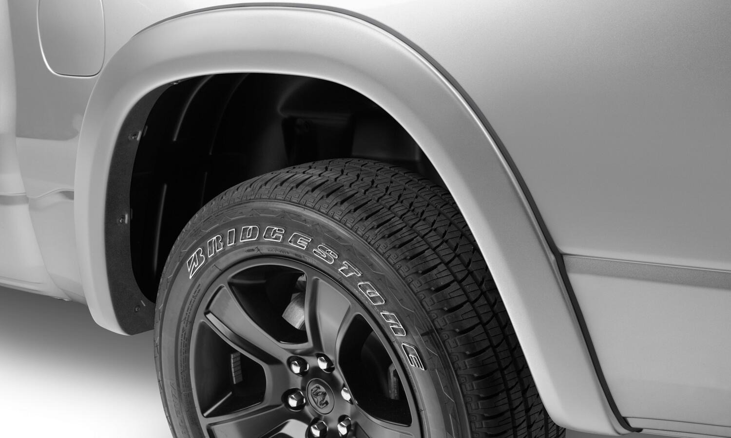 Bushwacker 50928-95 - OE Style Color-Matched Fender Flares, 4-Piece Set, Billet Silver Metallic