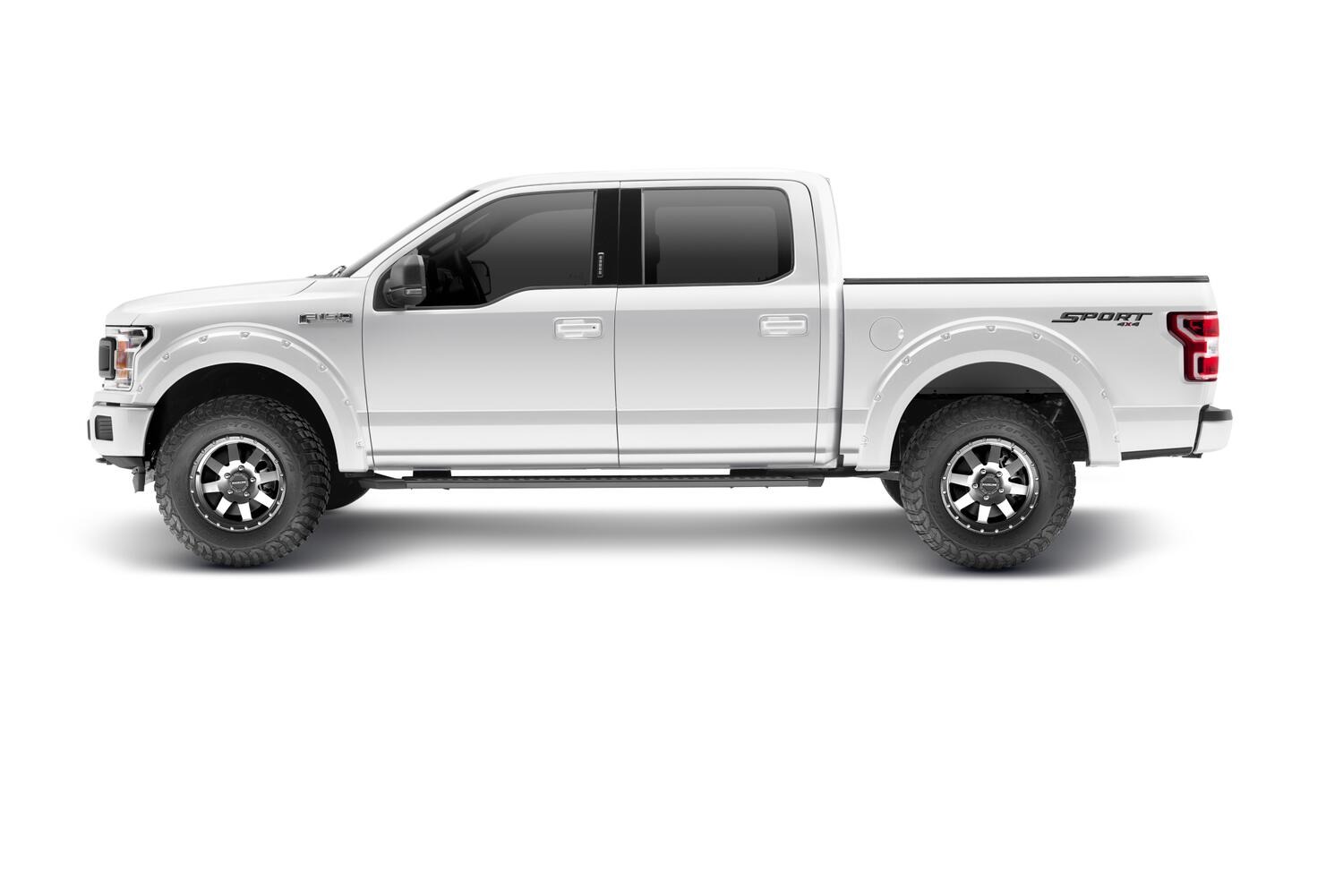 Bushwacker 20945-12 - Pocket Style Color-Matched Fender Flares, 4-Piece Set, Oxford White