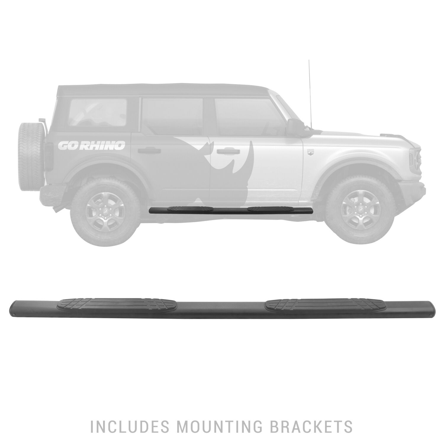 Go Rhino 104412973T - 1000 Series, Black, Powder Coated