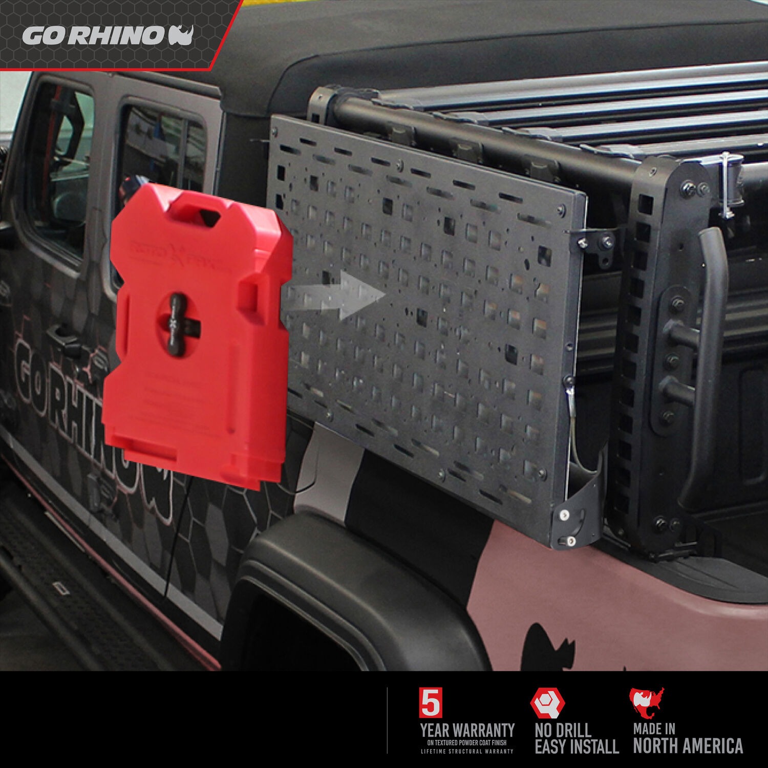 Go Rhino 5950110T - Truck Bed Rack Accessories, Black, XRS