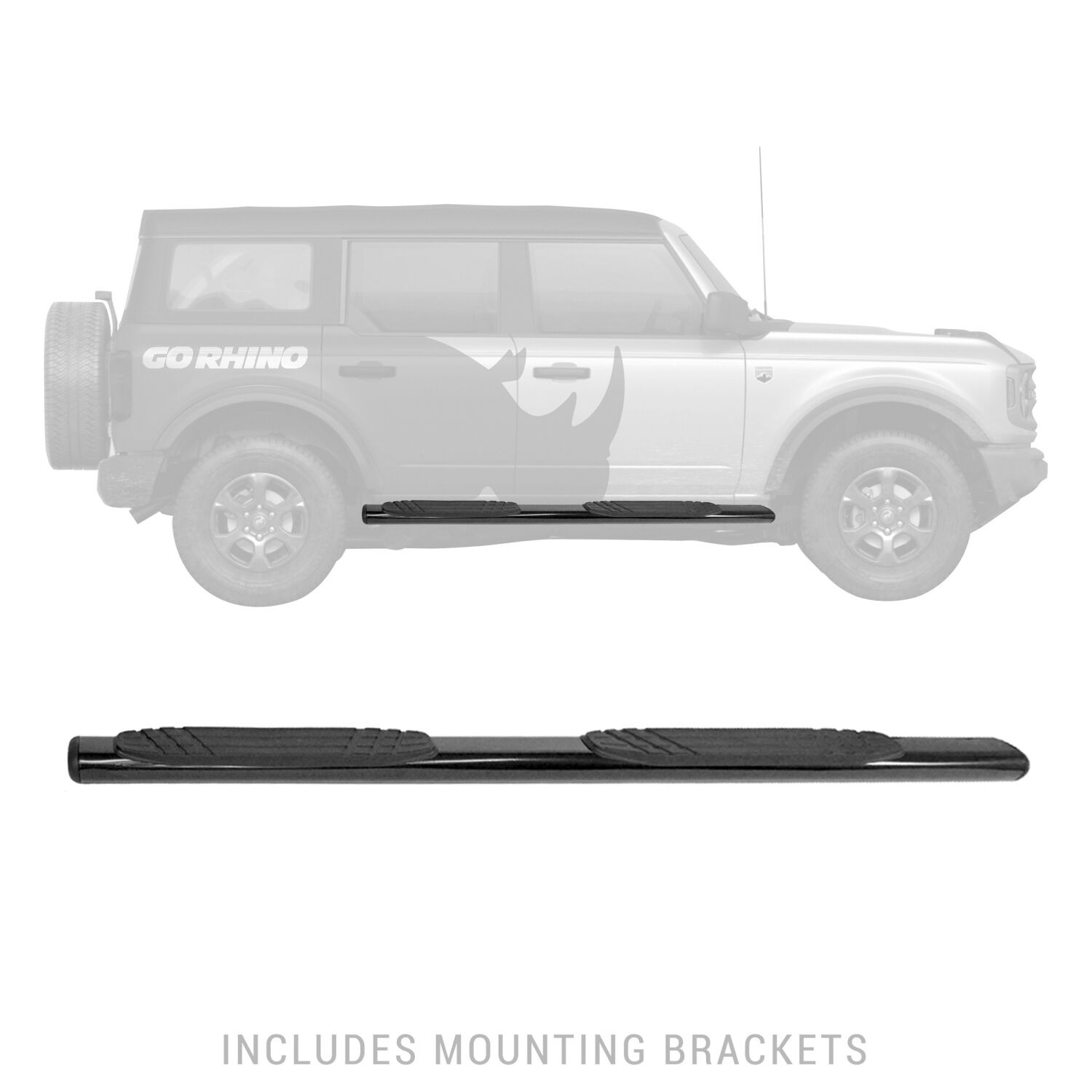 Go Rhino 684412971T - Running Boards & Steps, Black, Powder Coated