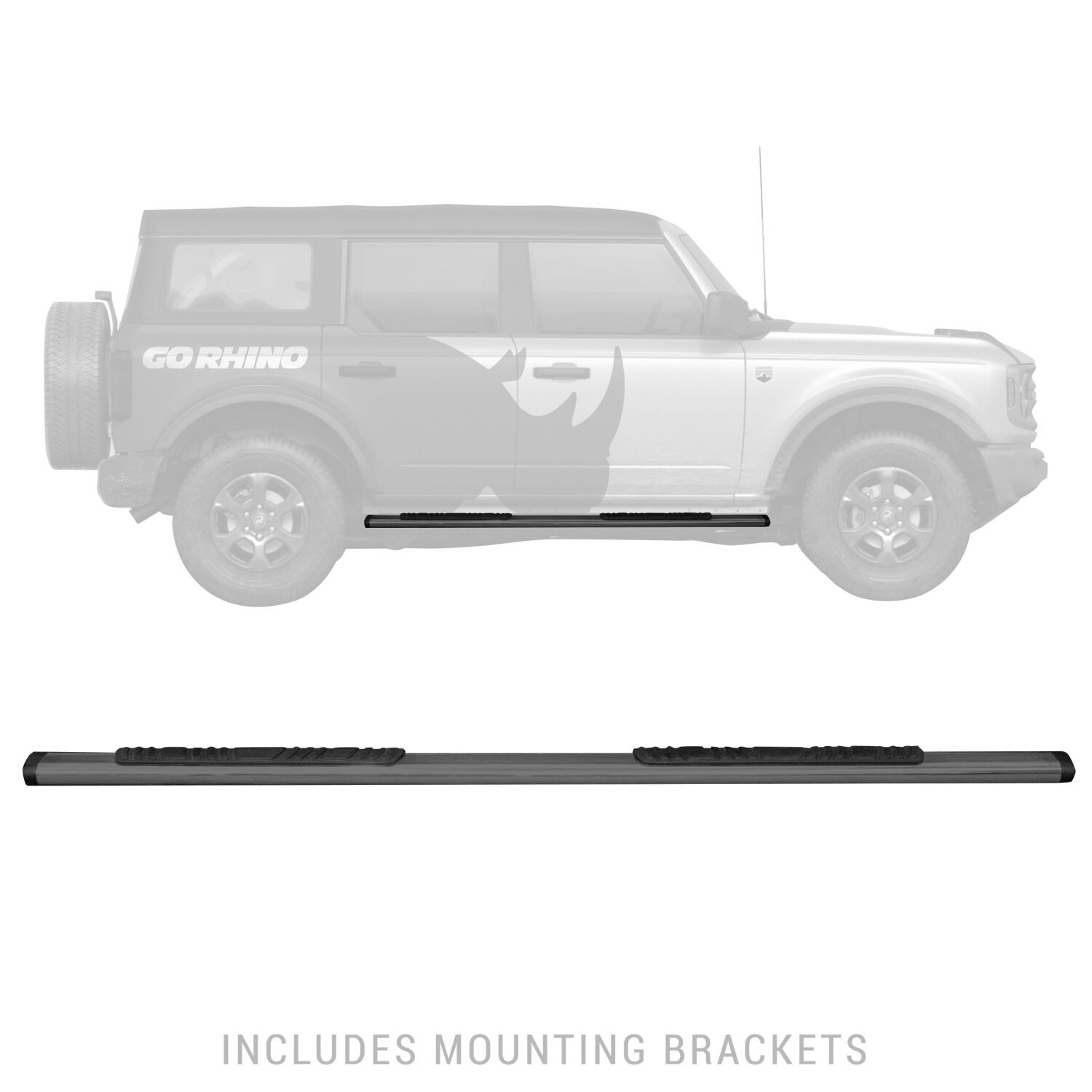 Go Rhino 685412971T - Running Boards & Steps, Black, Powder Coated