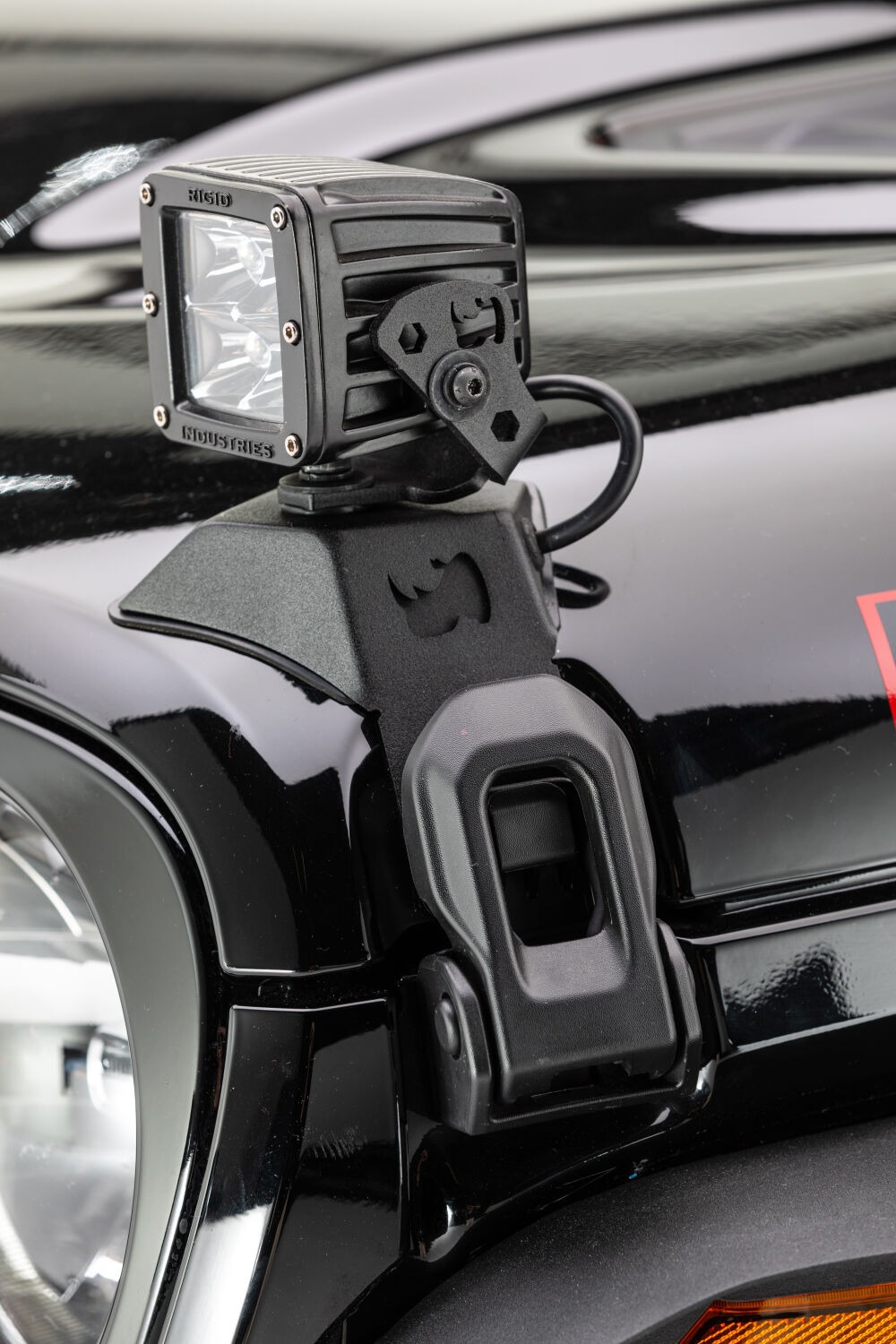 Go Rhino 730035T - Light Mounting Brackets, Black, Jeep Accessory