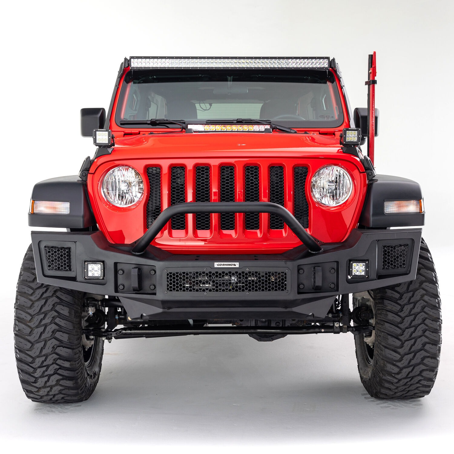 Go Rhino 731200T - Light Mounting Brackets, Black, Jeep Accessory