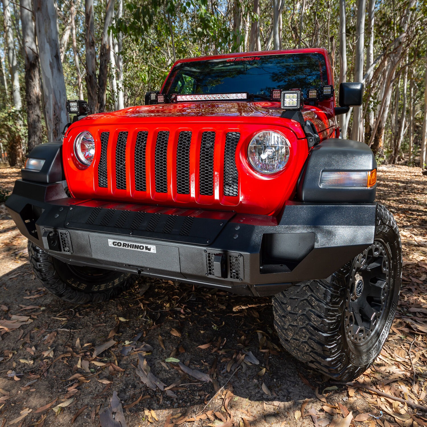 Go Rhino 732210T - Light Mounting Brackets, Black, Jeep Accessory