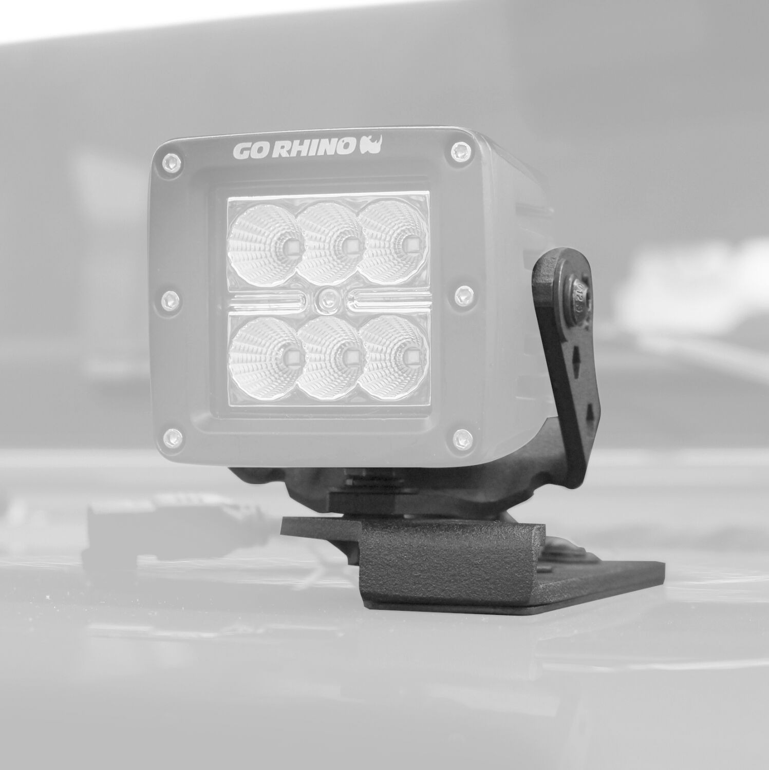 Go Rhino 732230T - Light Mounting Brackets, Black, Jeep Accessory