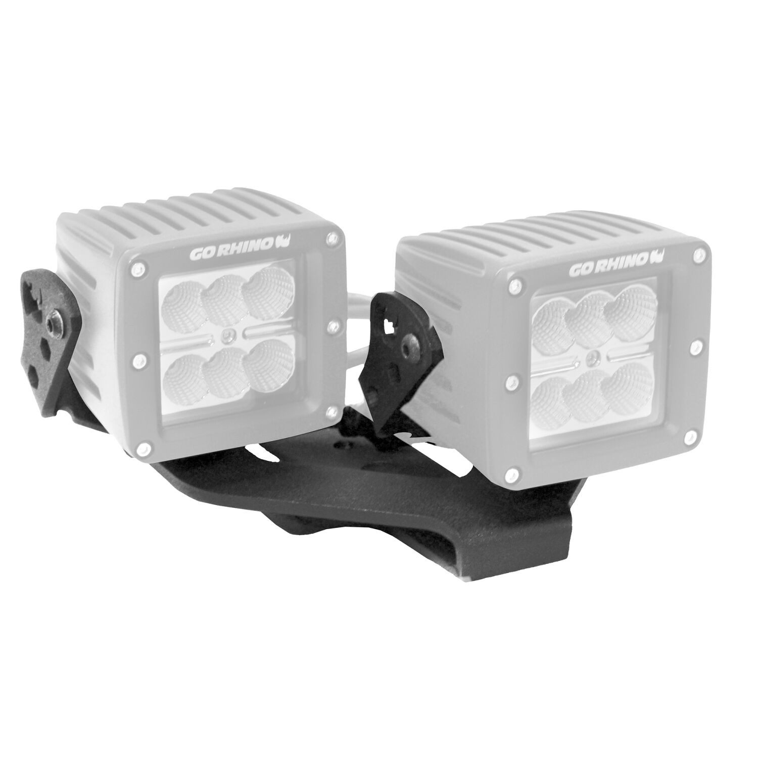Go Rhino 732231T - Light Mounting Brackets, Black, Jeep Accessory