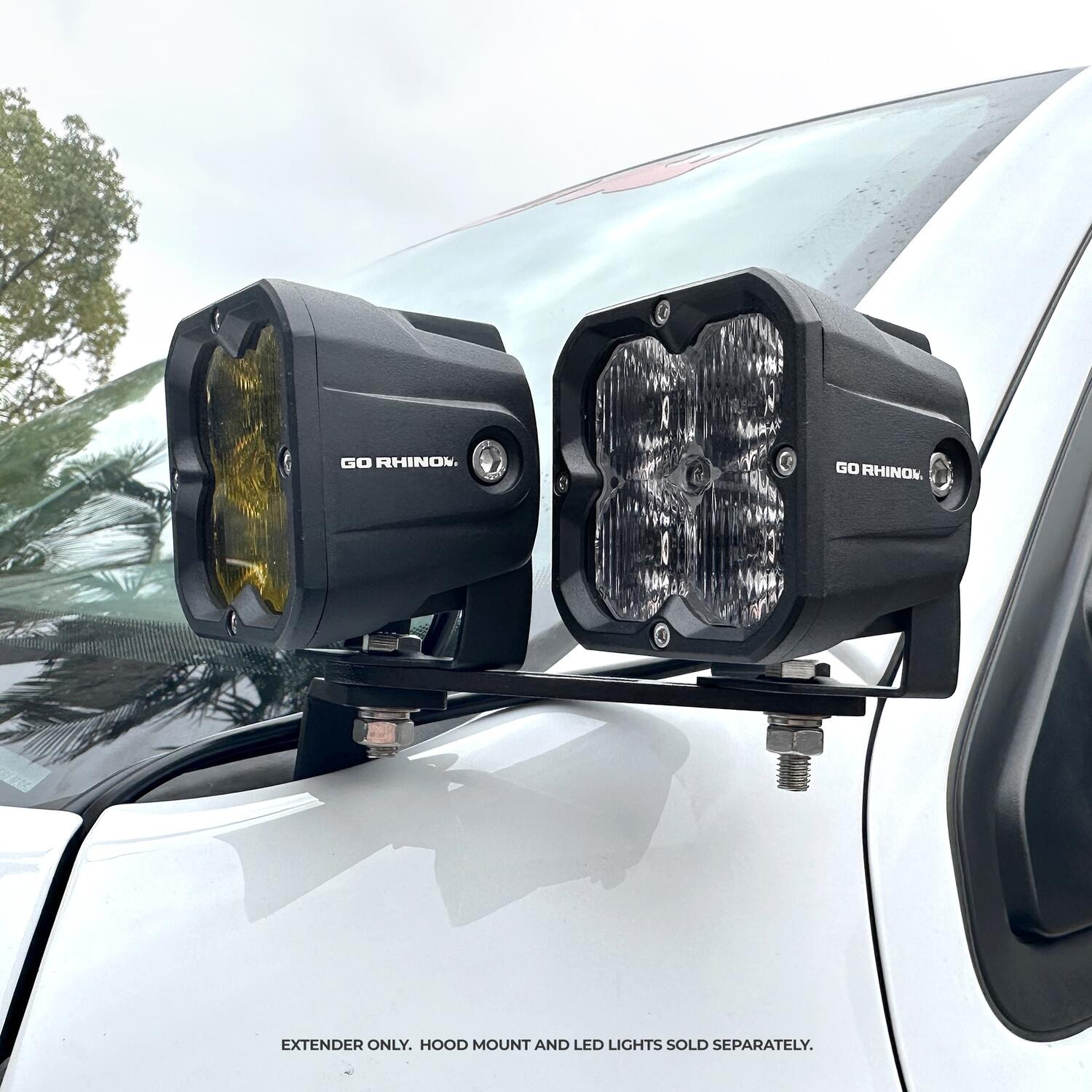 Go Rhino 732400T - Light Mounting Brackets, Black, Steel