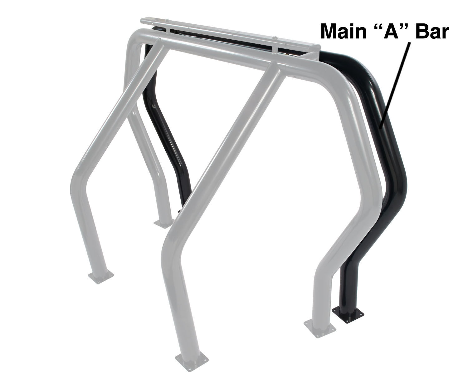 Go Rhino 90001B Bed Bar Component - "A" Additional Bar - Black Powdercoat
